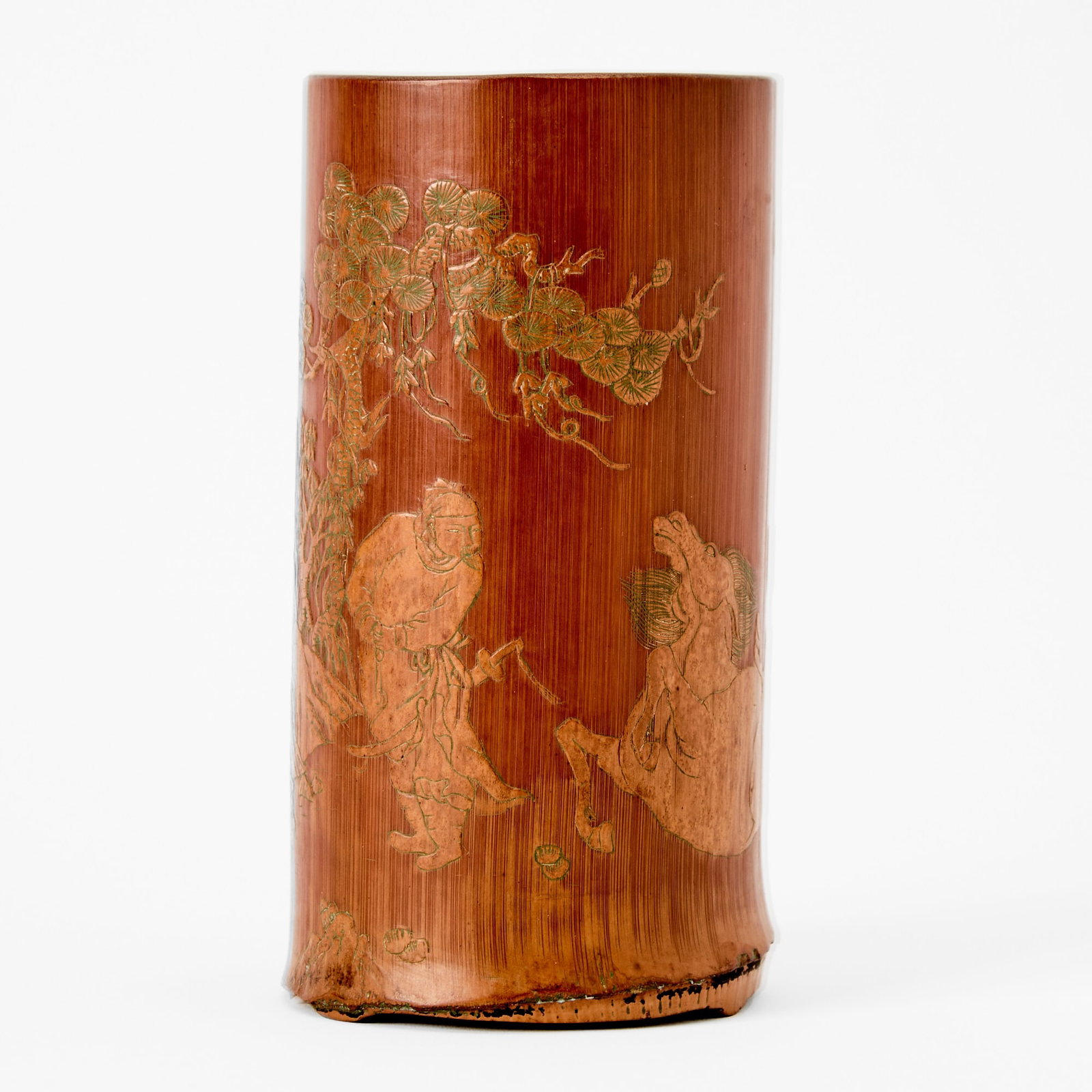 A Chinese Carved Bamboo Brush Pot Qing Dynasty (1 of 4)