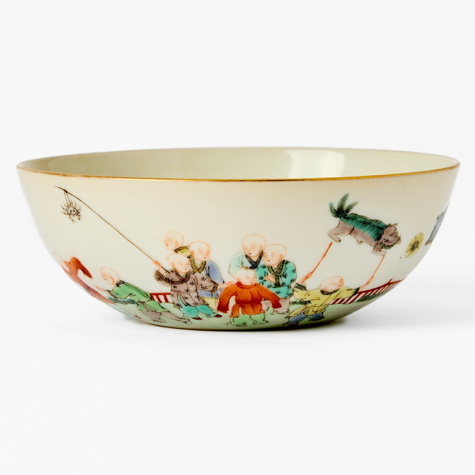 A Chinese Enameled Porcelain Bowl Jiaqing Mark and possibly of the Period (1 of 4)