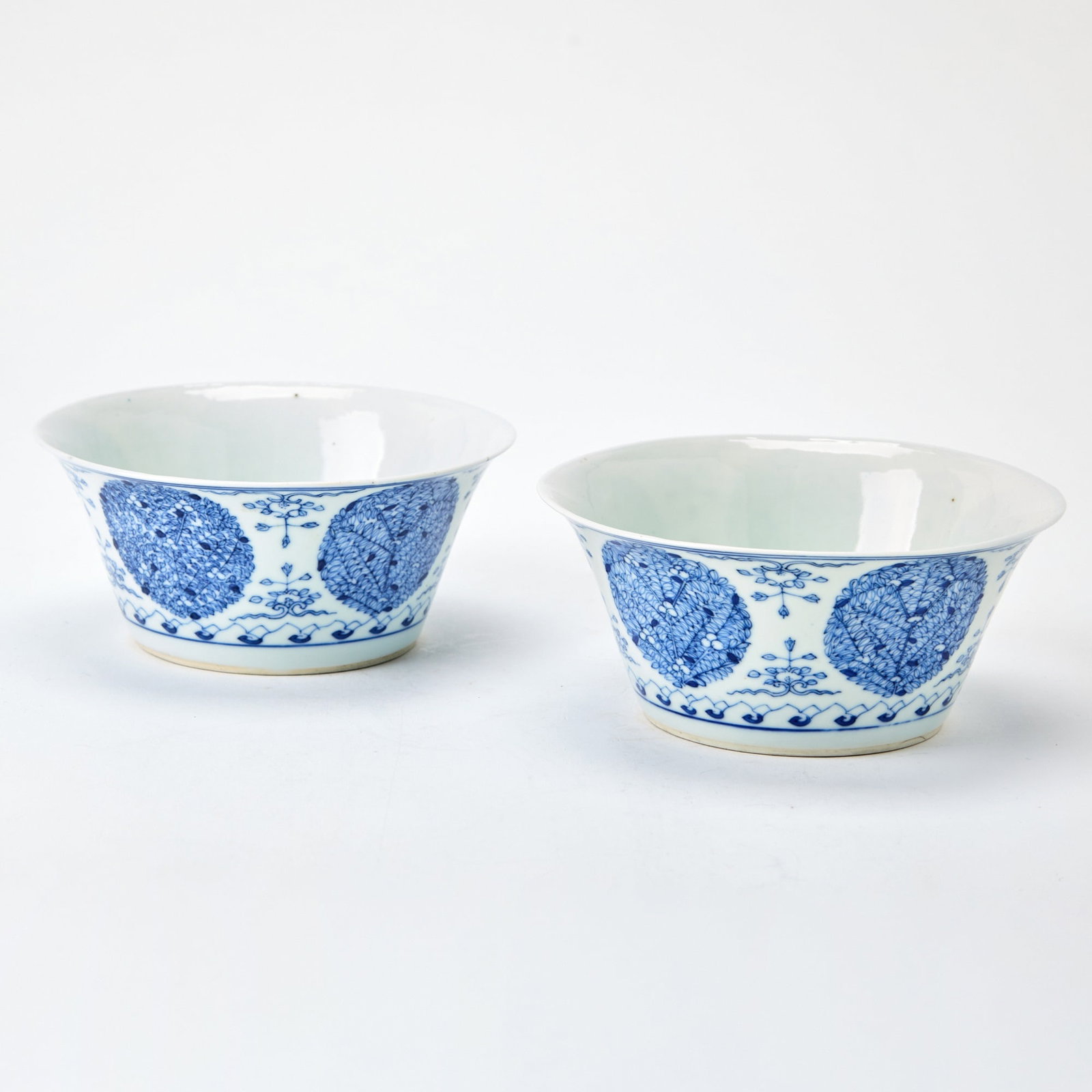 A Pair of Chinese Blue and White Porcelain Bowls Qianlong Mark, 19th Century (1 of 5)