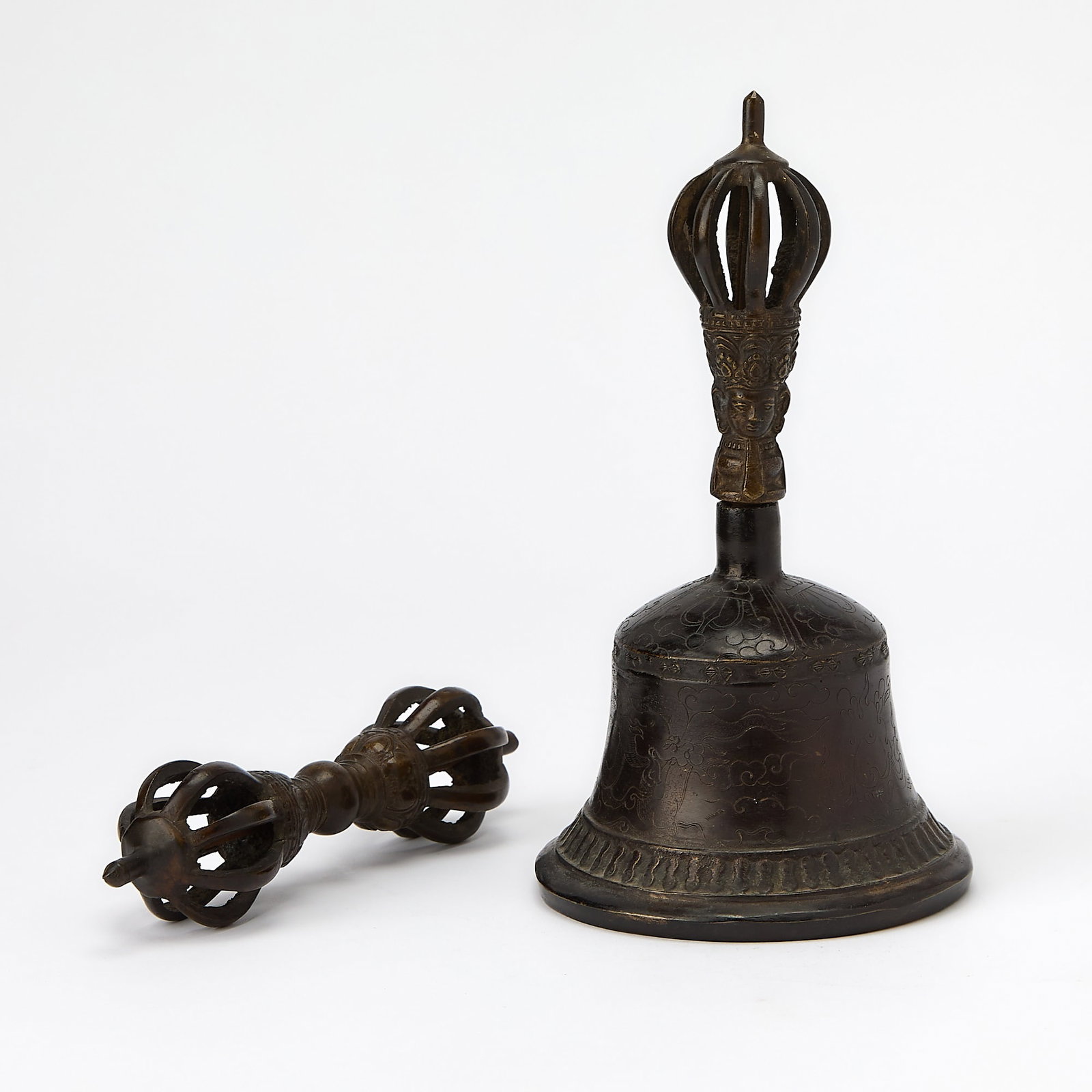 Two Tibetan Bronze Ritual Articles 18th-19th century (1 of 6)