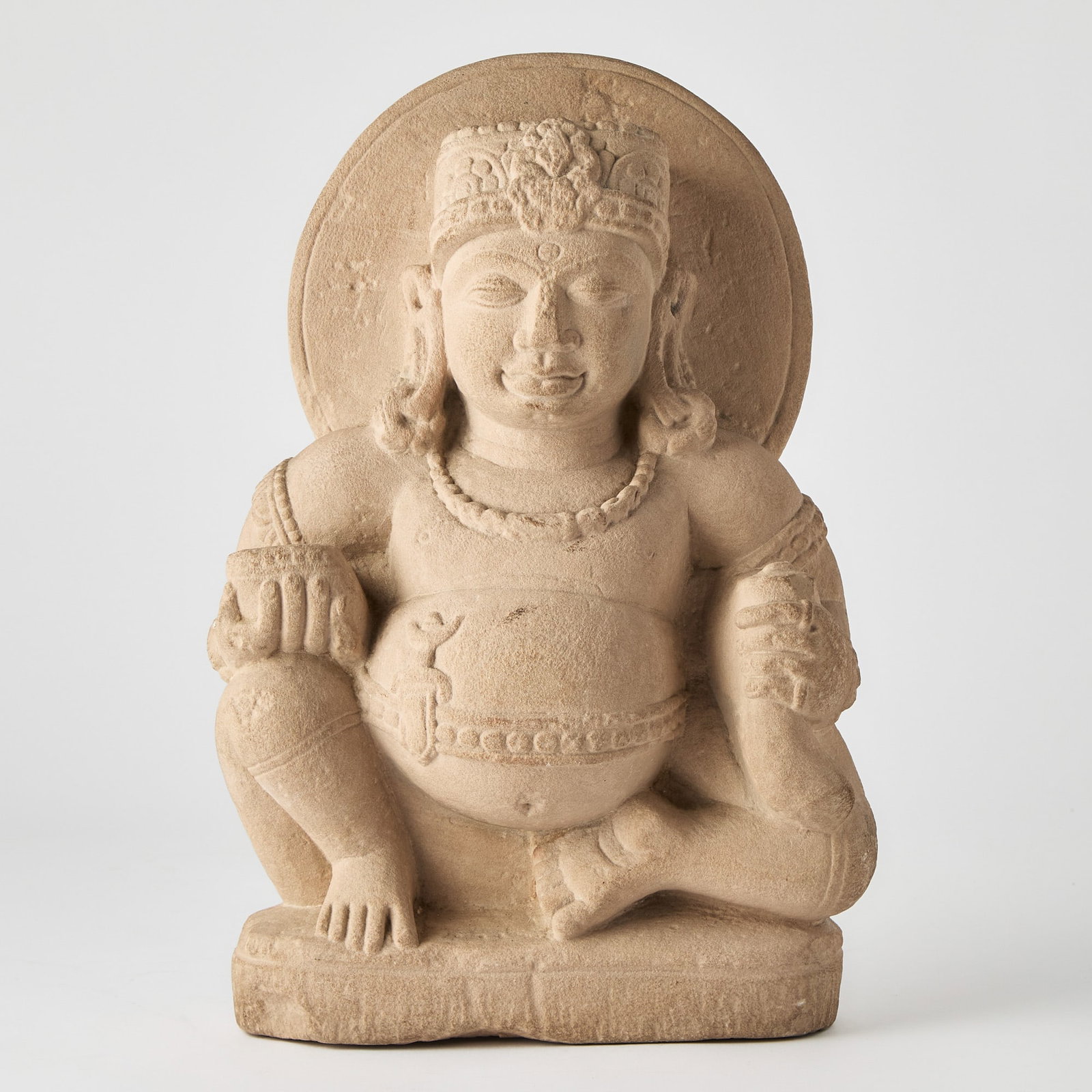 A Rare Indian Carved Stone Figure of Kubera Gupta Period, 4th century (1 of 6)