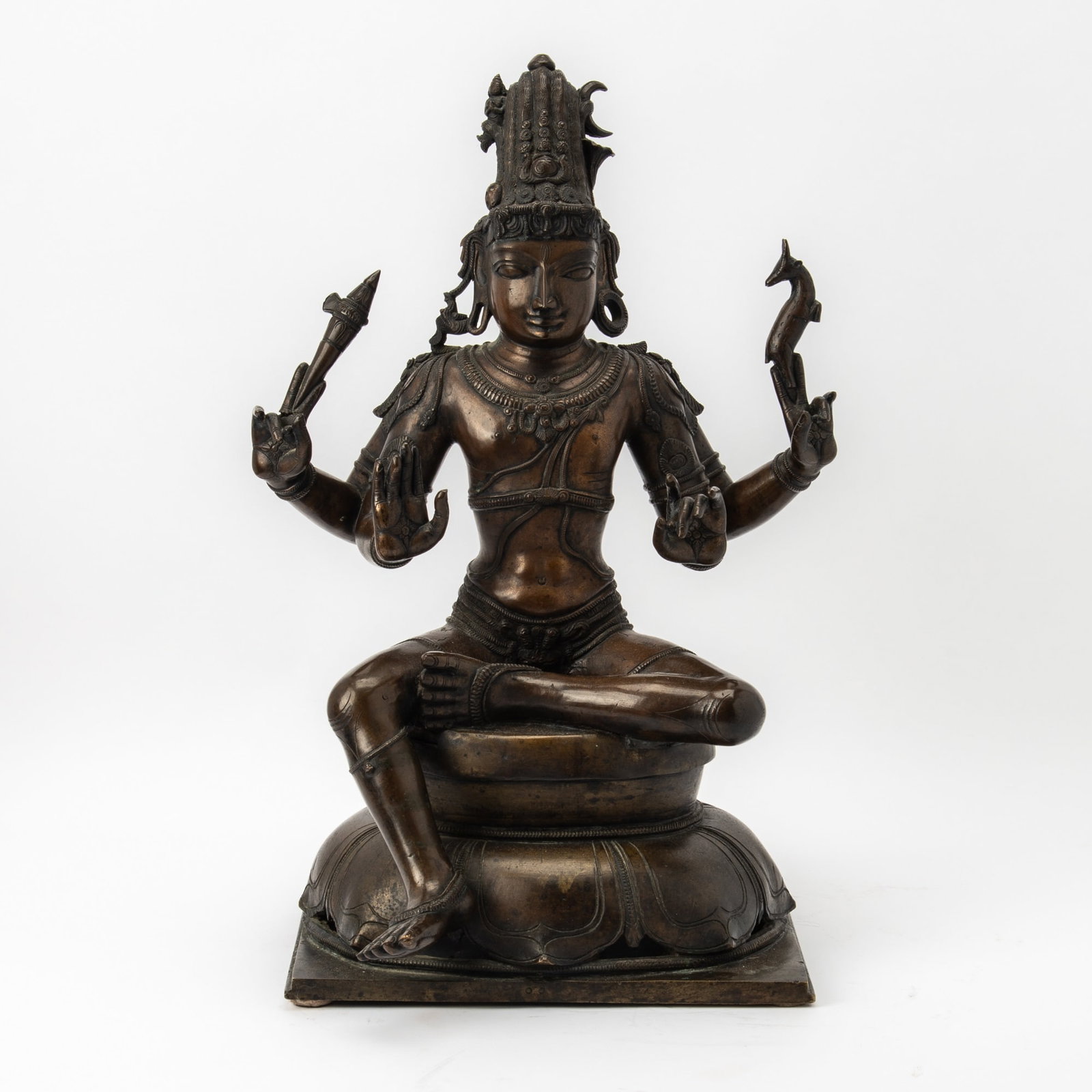 A Large Indian Bronze Figure of Shiva 19th-20th century (1 of 7)