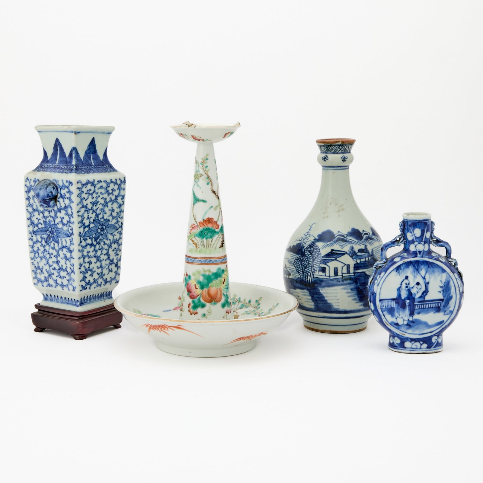Four Chinese Glazed Porcelain Articles Qing Dynasty (1 of 8)