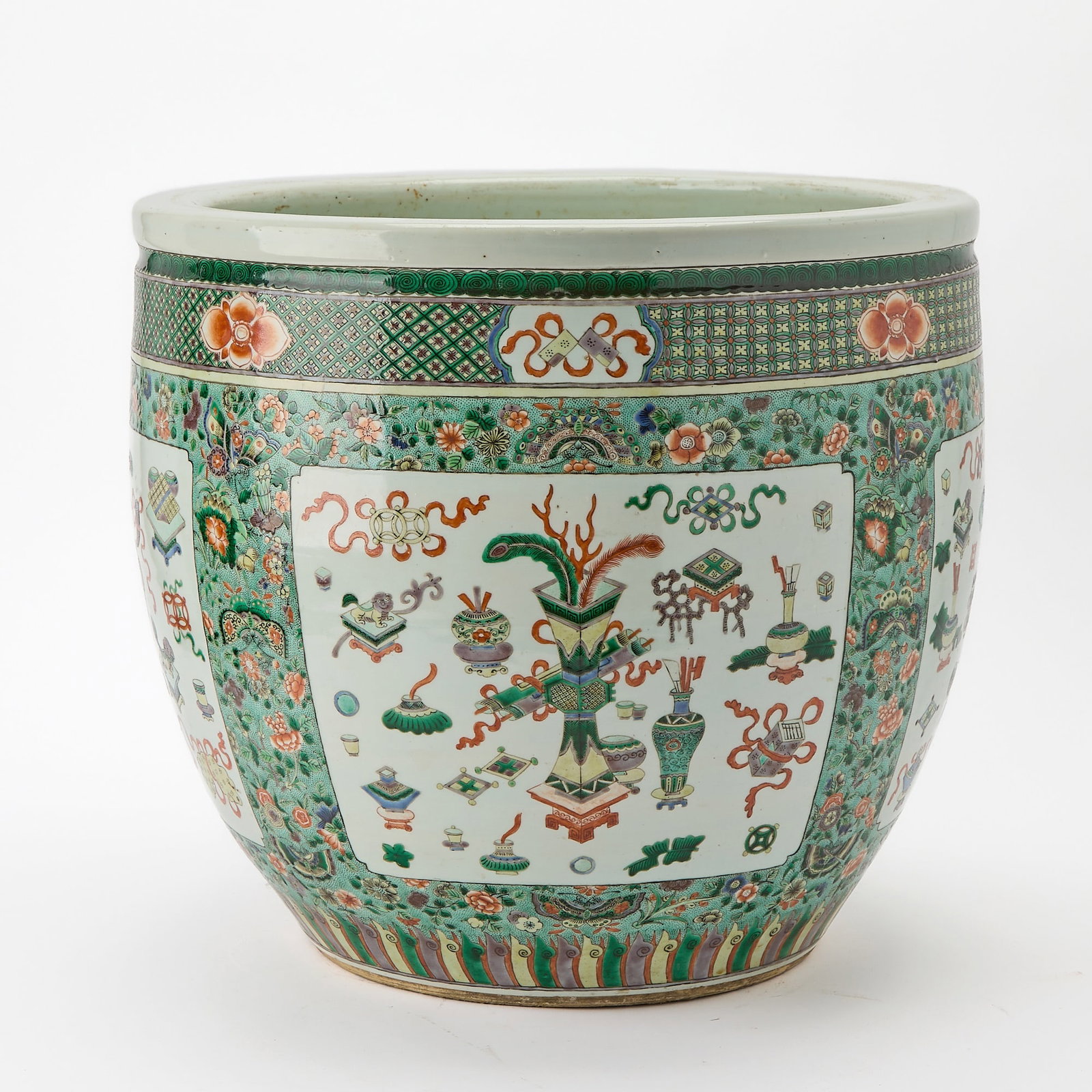 A Chinese Famille Verte Porcelain Planter Qing Dynasty (1 of 6)