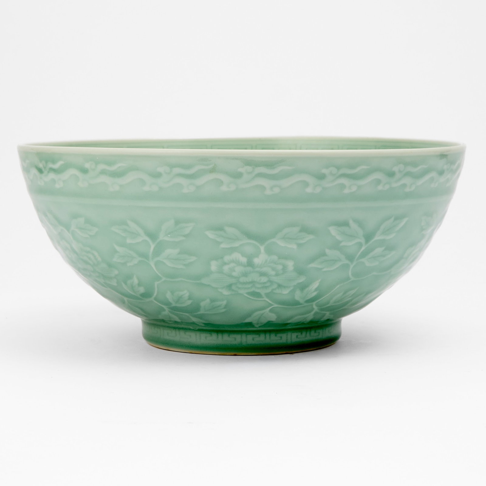 A Chinese Celadon Glazed Porcelain Bowl Qianlong Mark, but Later (1 of 3)