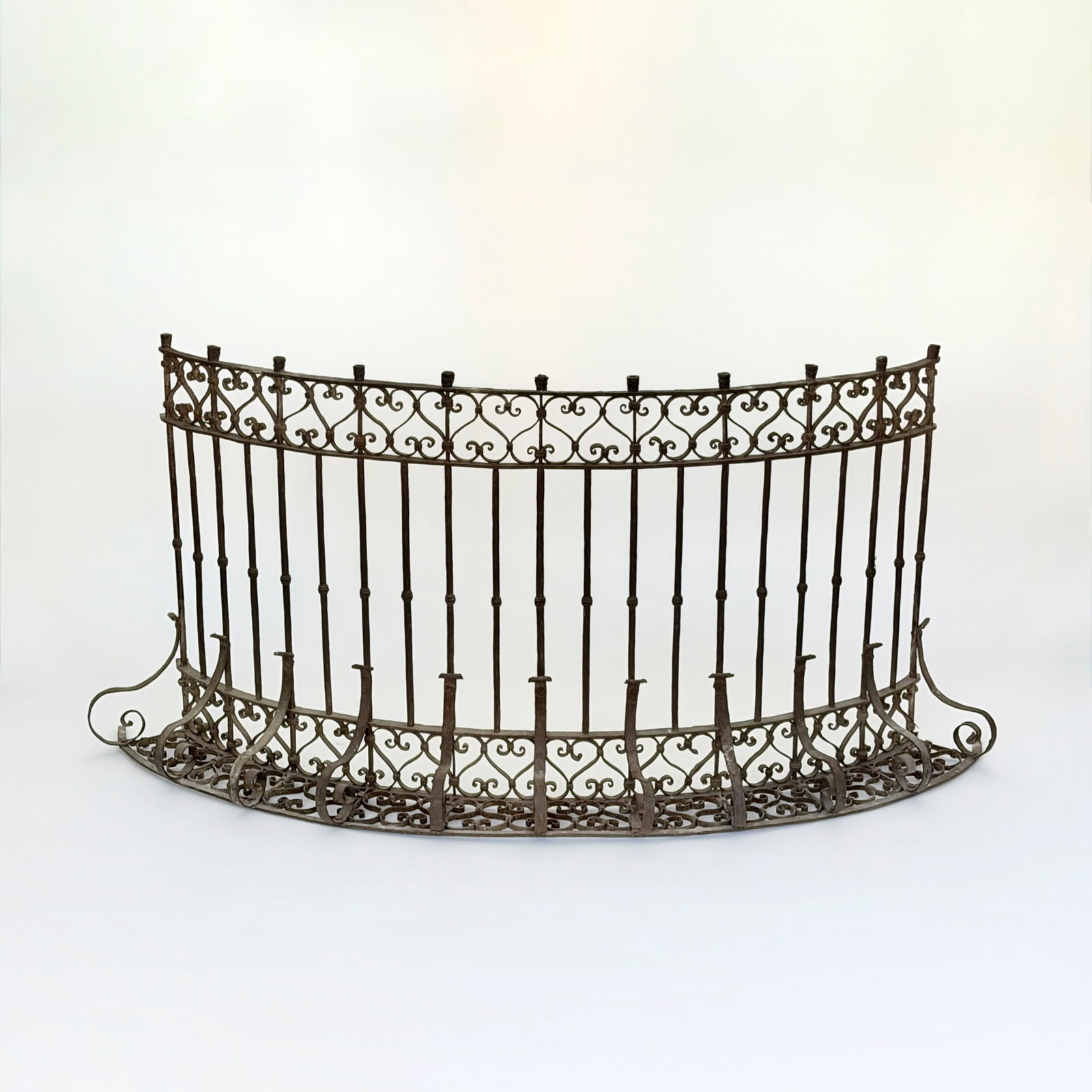 Italian Wrought Iron Balcony Rail: Northern Italy, 16th century Height 38 inches, length 6 feet 10 inches. Provenance: Gift of John Templeman Coolidge