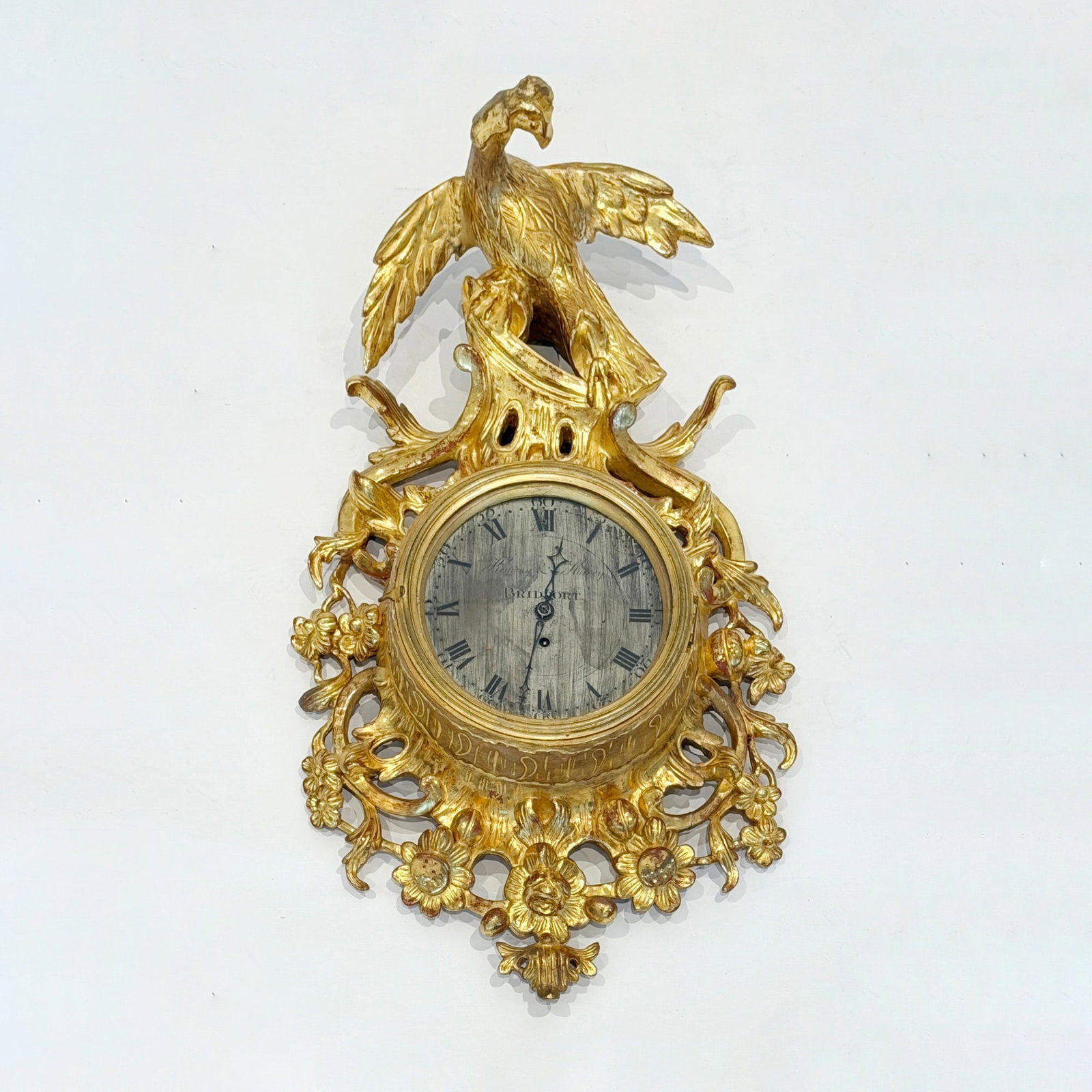 Rococo Revival Giltwood Wall Clock (1 of 8)