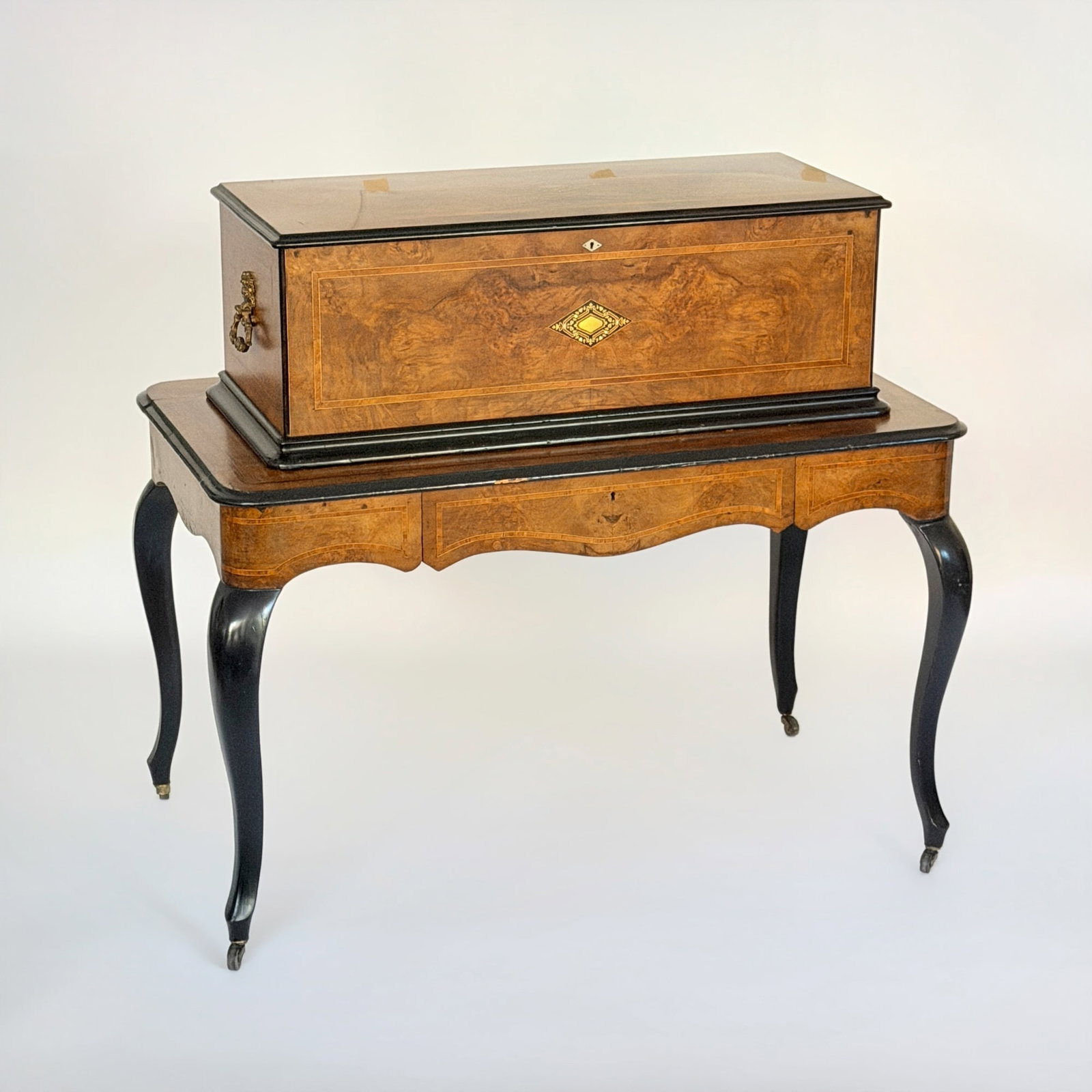 Swiss Inlaid Burlwood and Part Ebonized Interchangeable Seven Cylinder Orchestral Music Box (1 of 16)