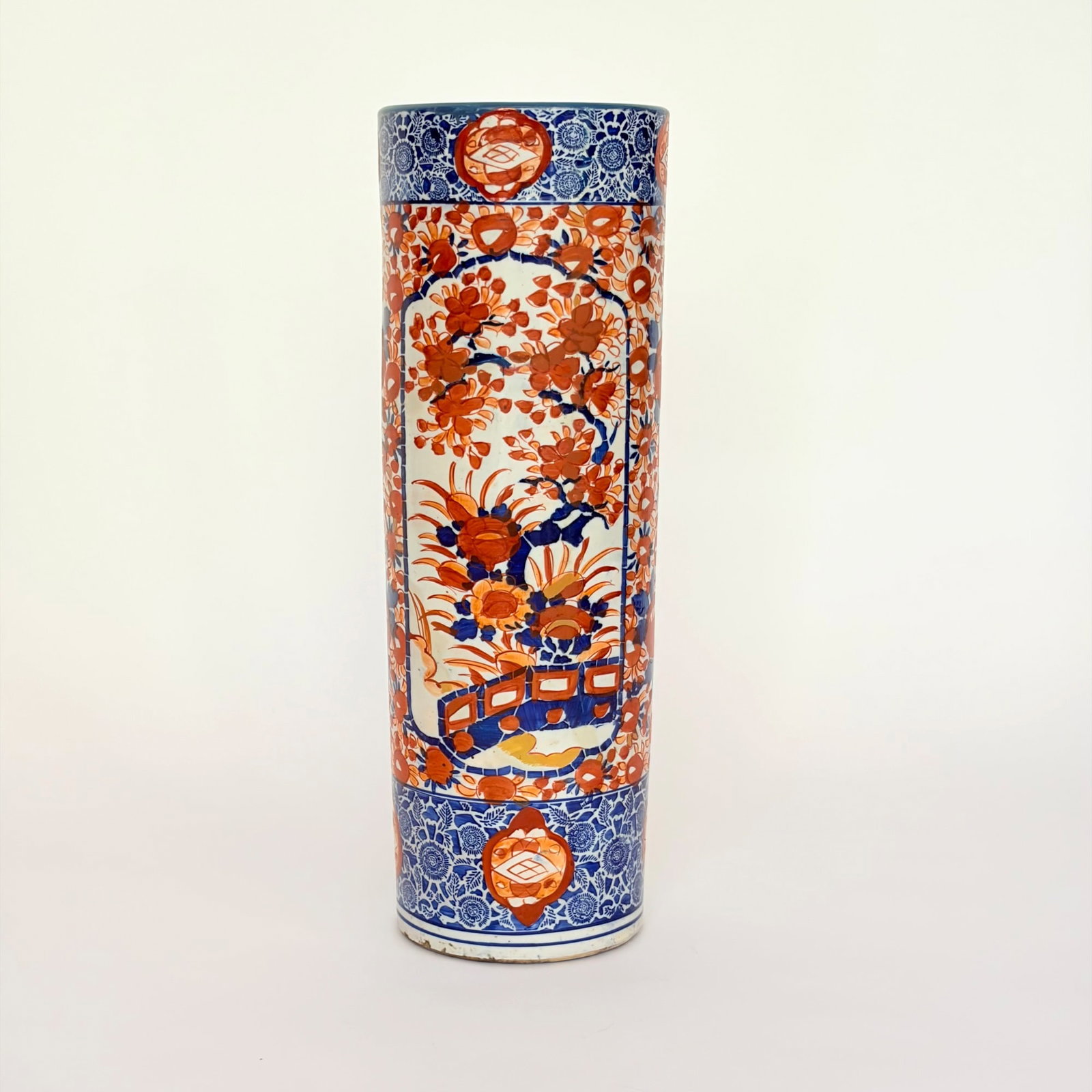 Imari Palette Cylindrical Porcelain Vase (1 of 5)