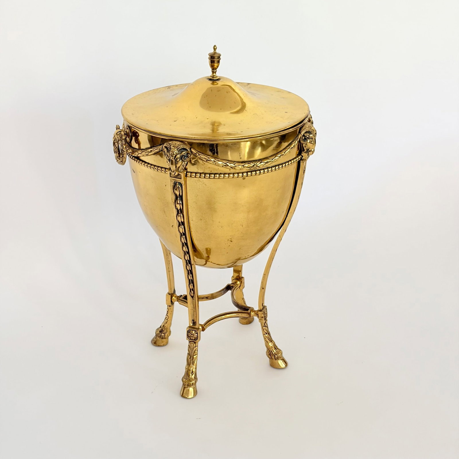 Neoclassical Brass Covered Urn - 2