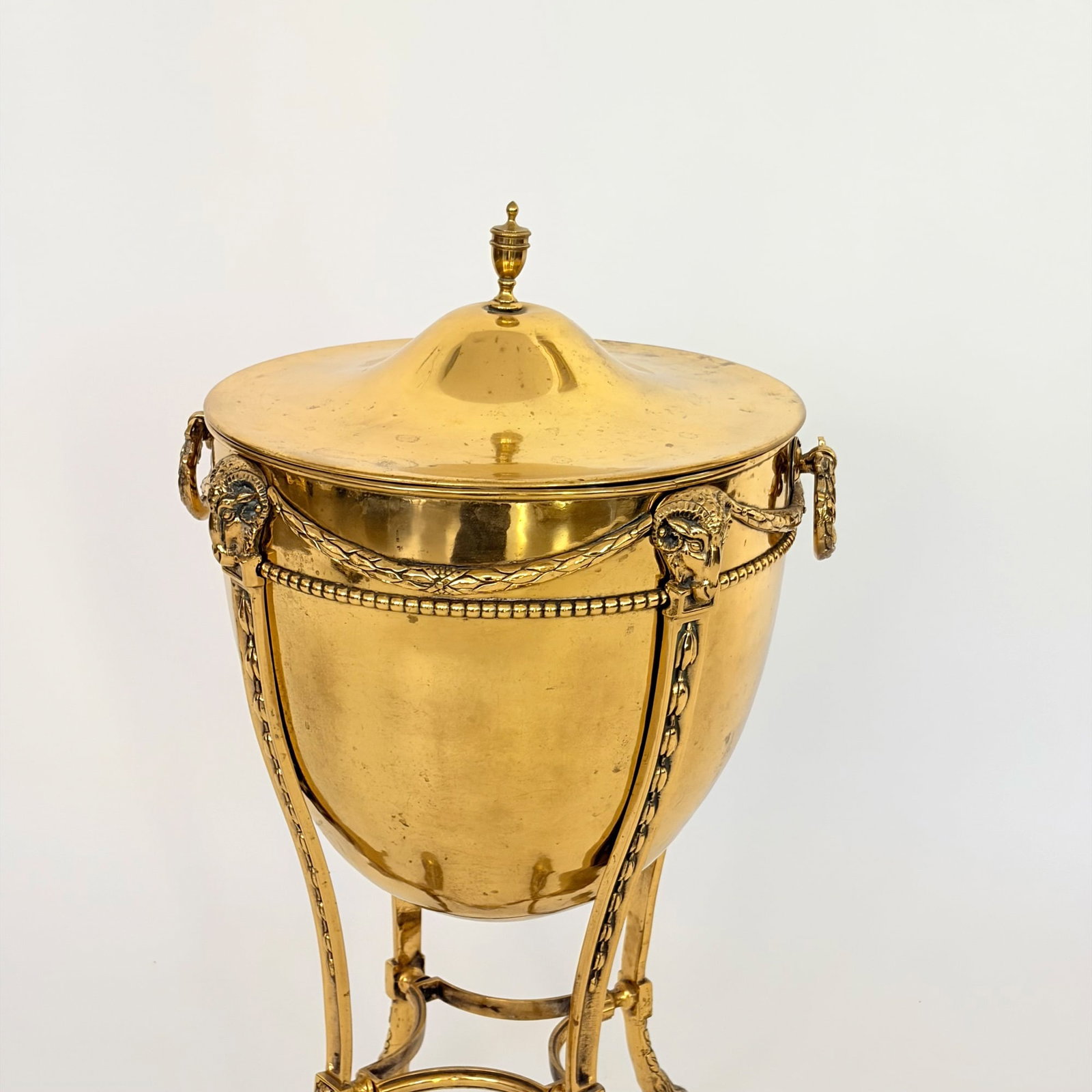 Neoclassical Brass Covered Urn - 4