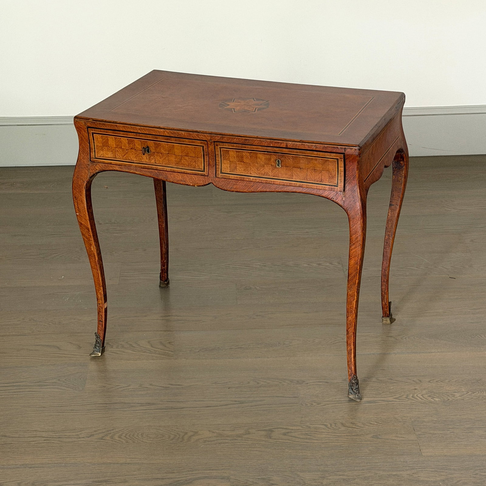 Louis XV-Style Star and Marquetry Inlaid Table (1 of 6)