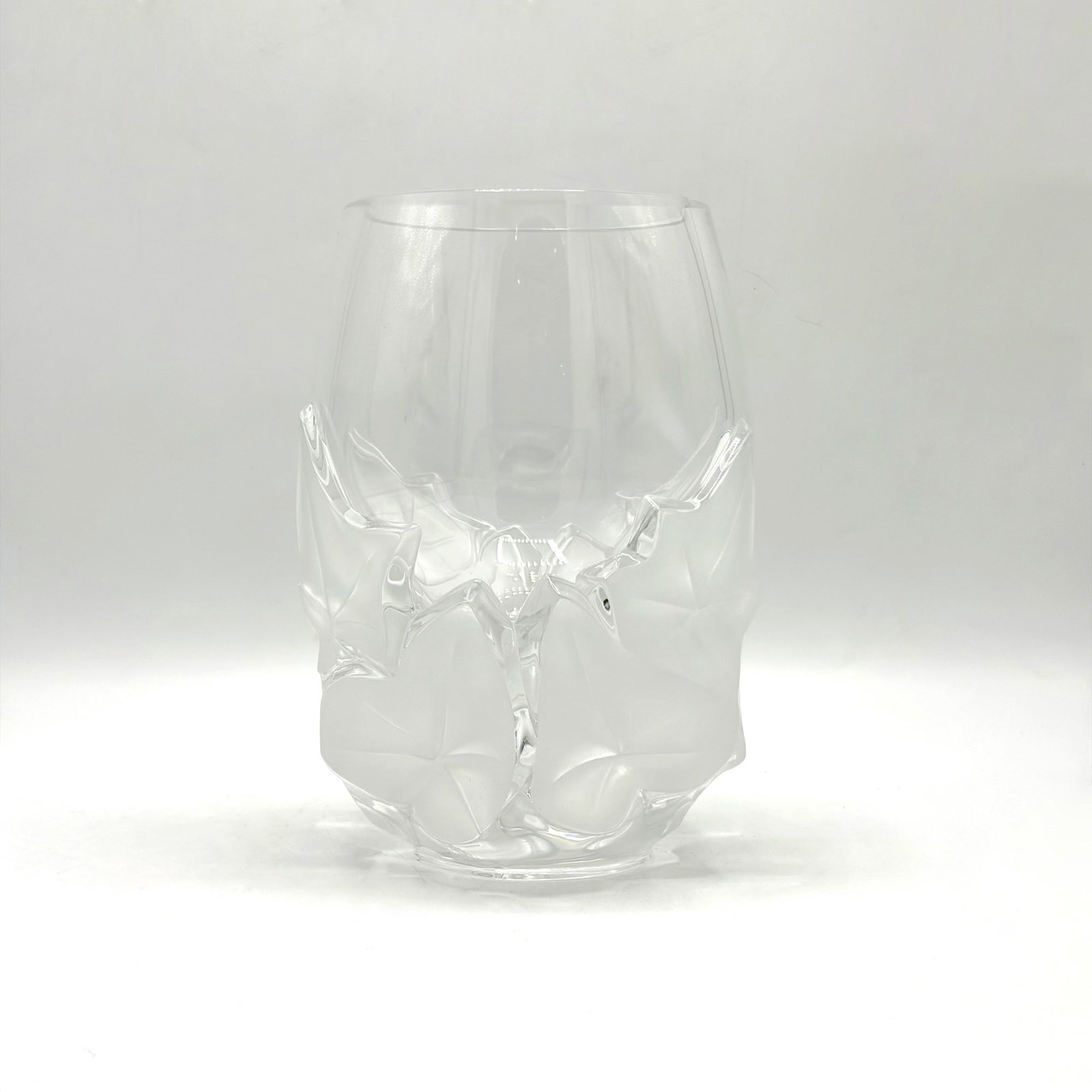 Lalique "Hedera" Glass Vase: France, 20th century In original box. Height 7 inches.