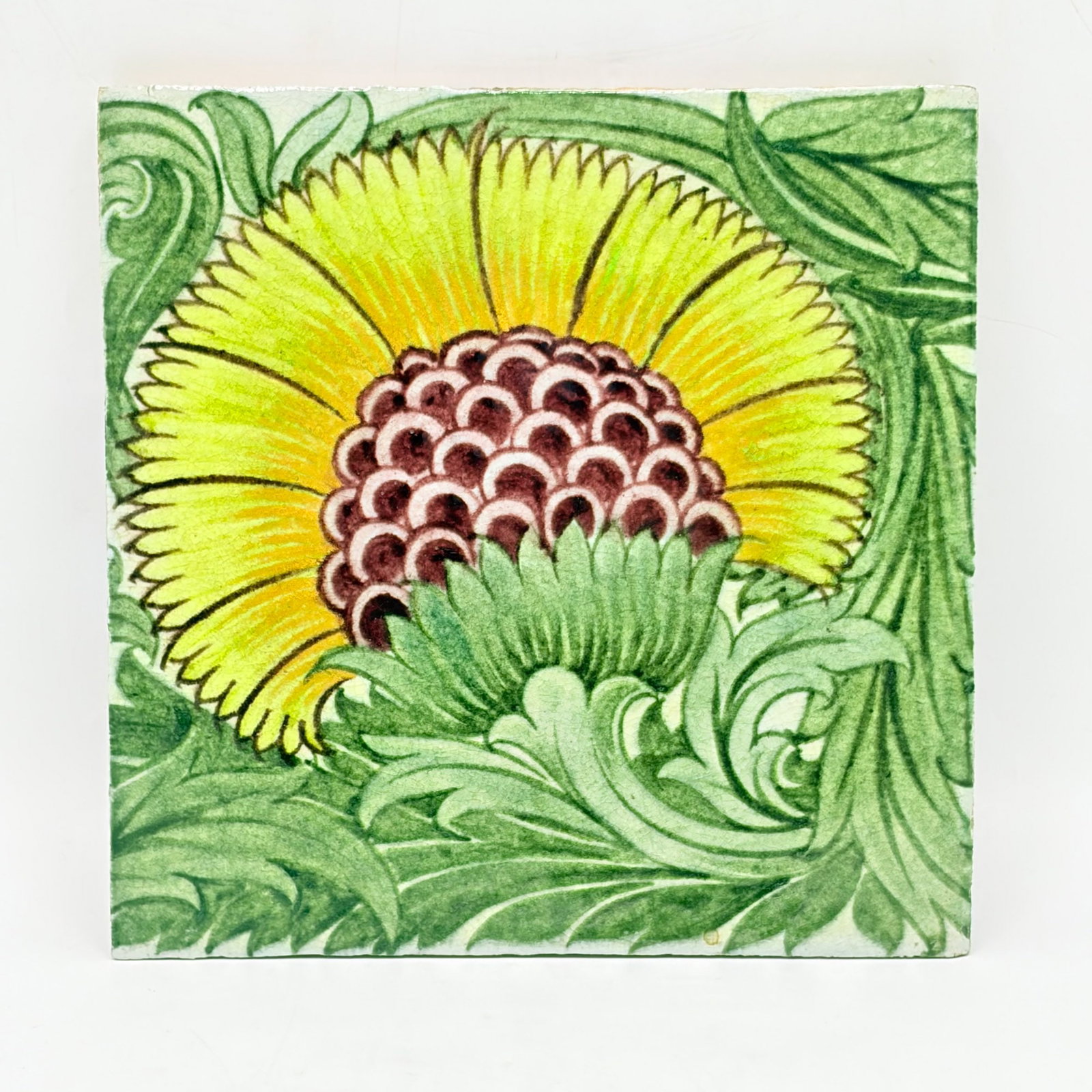 William de Morgan Glazed Earthenware B.B.B. "Carnation" Tile (1 of 7)