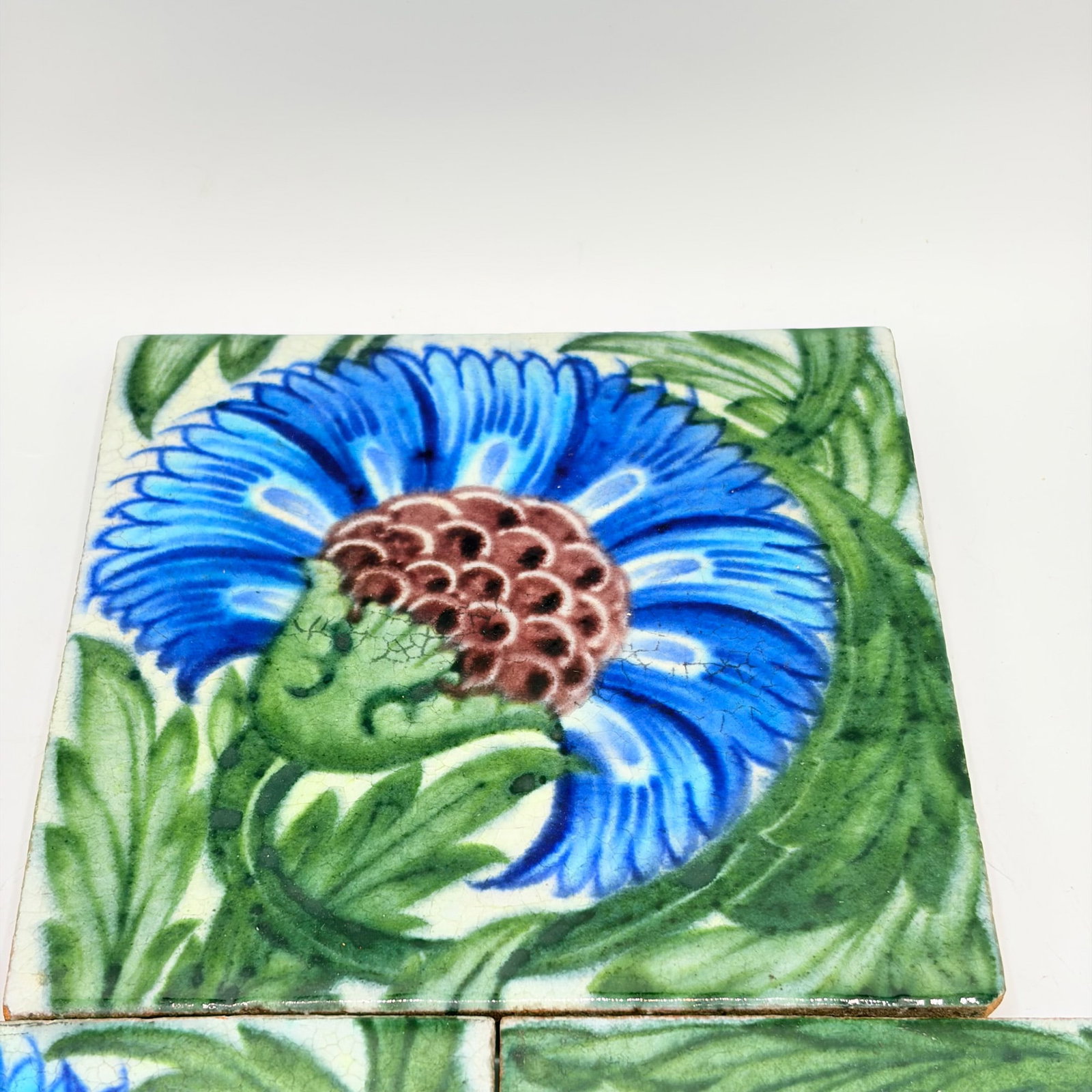 Three William de Morgan Glazed Earthenware B.B.B. Design Tiles - 3
