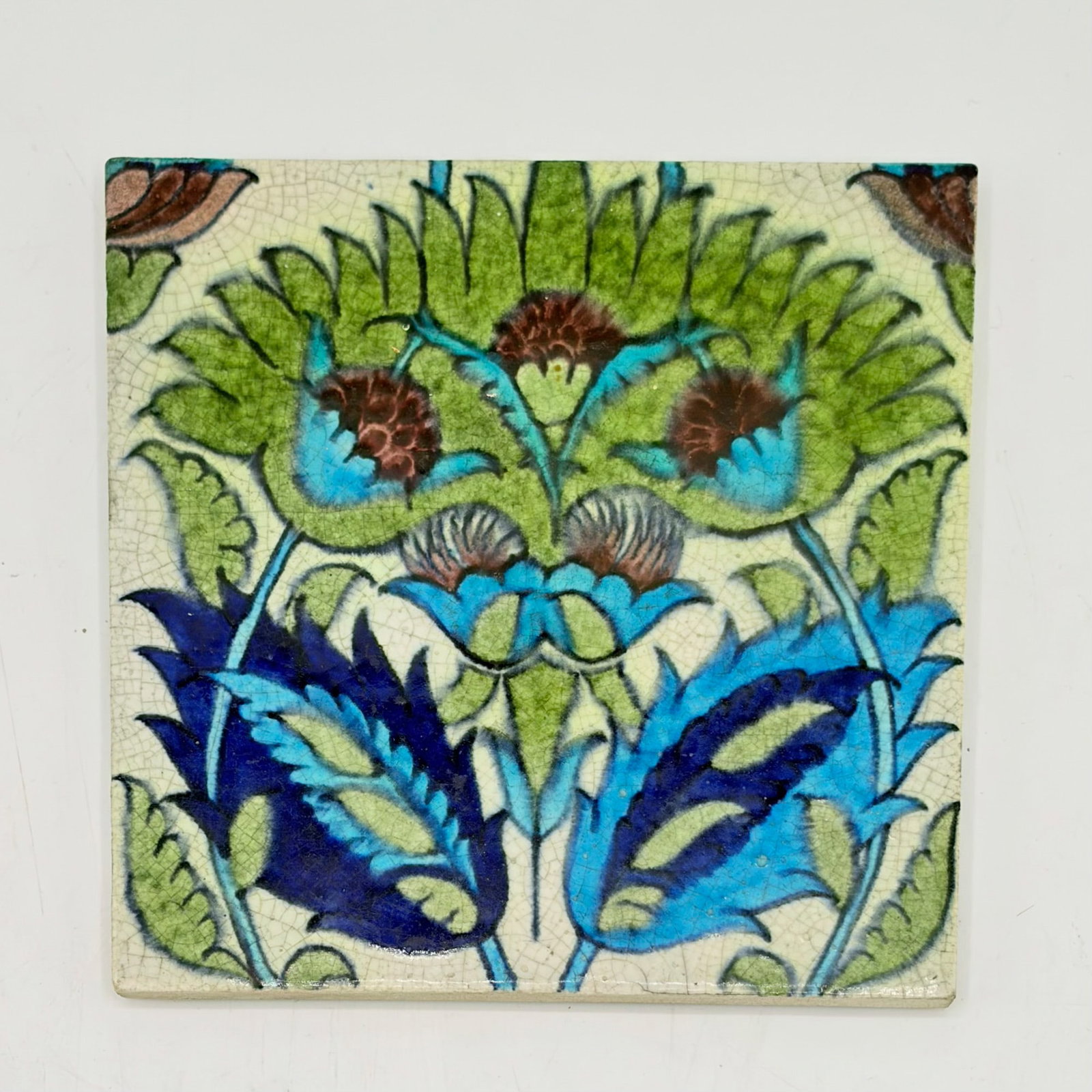 Five William De Morgan Glazed Earthenware Tiles - 5