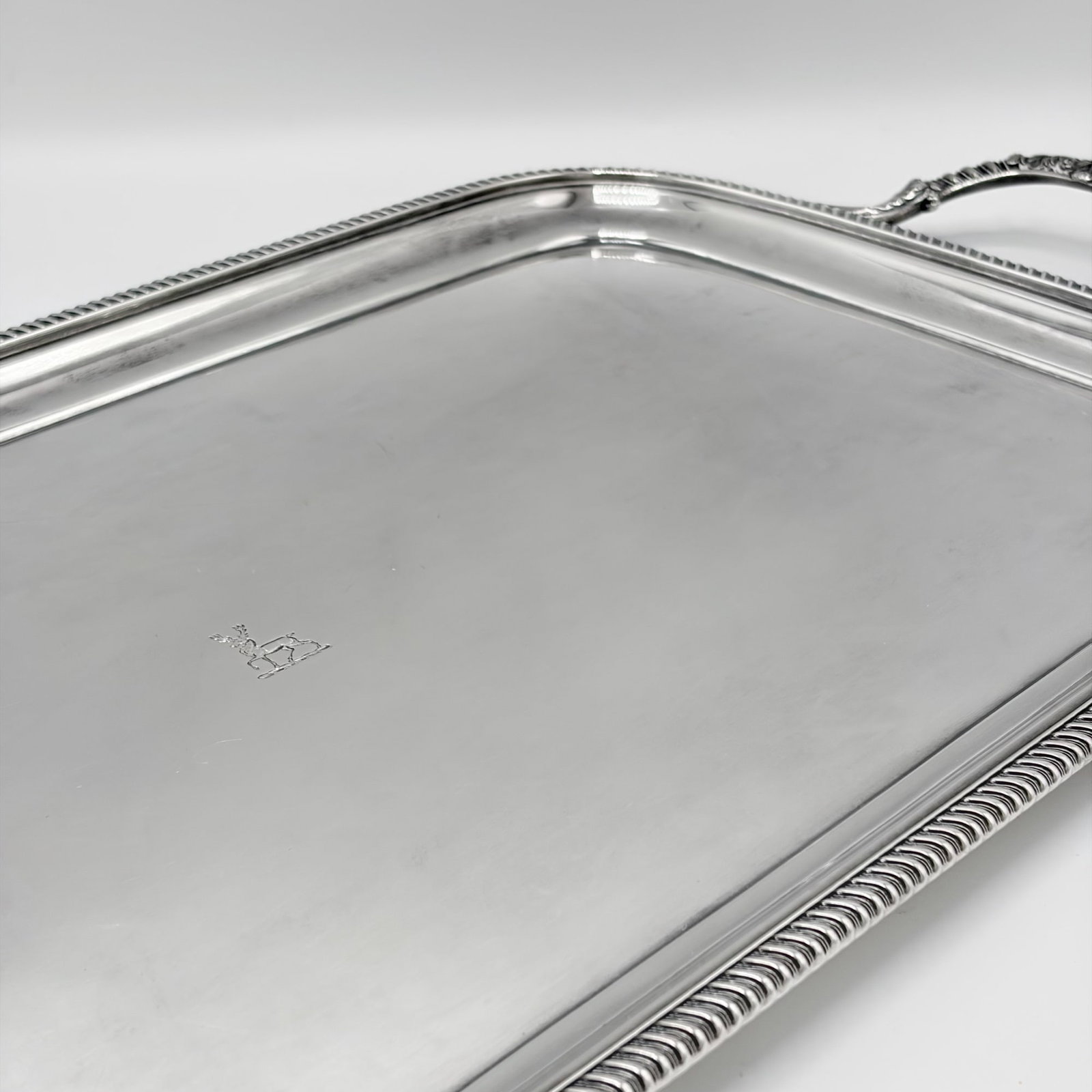 George V Sterling Silver Two-Handled Tray - 3