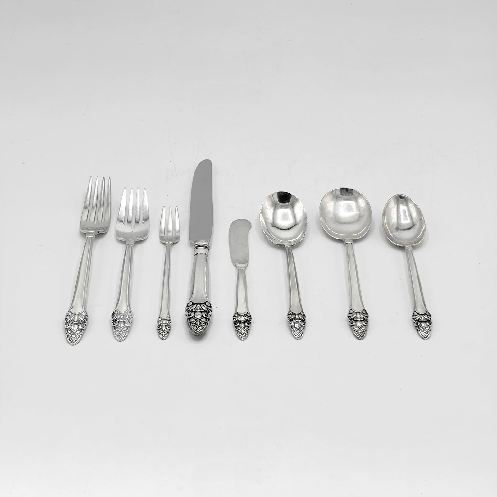 Gorham Sterling Silver "Sovereign" Pattern Partial Luncheon Flatware Service - 6