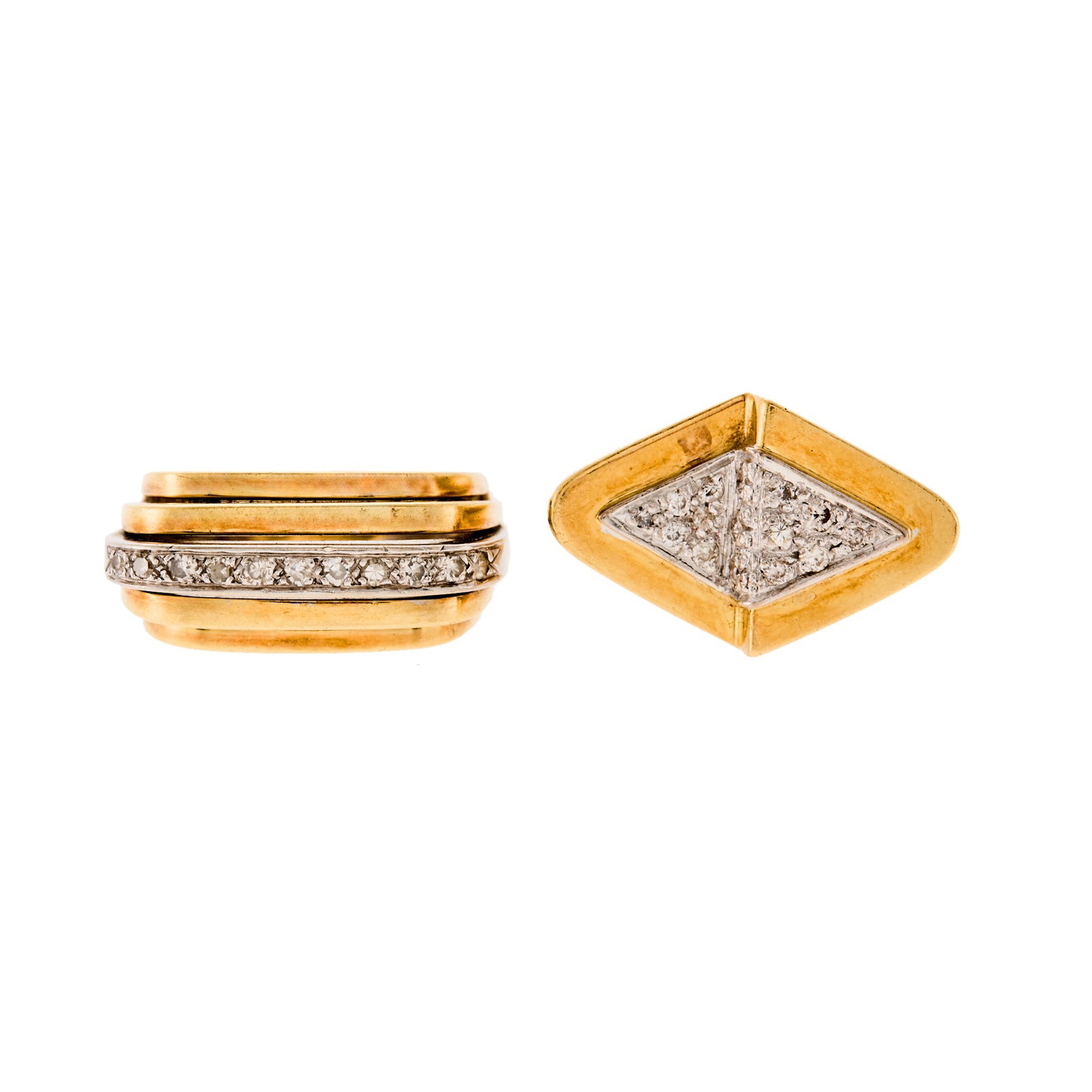 Two Two-Color Gold and Diamond Rings (1 of 1)
