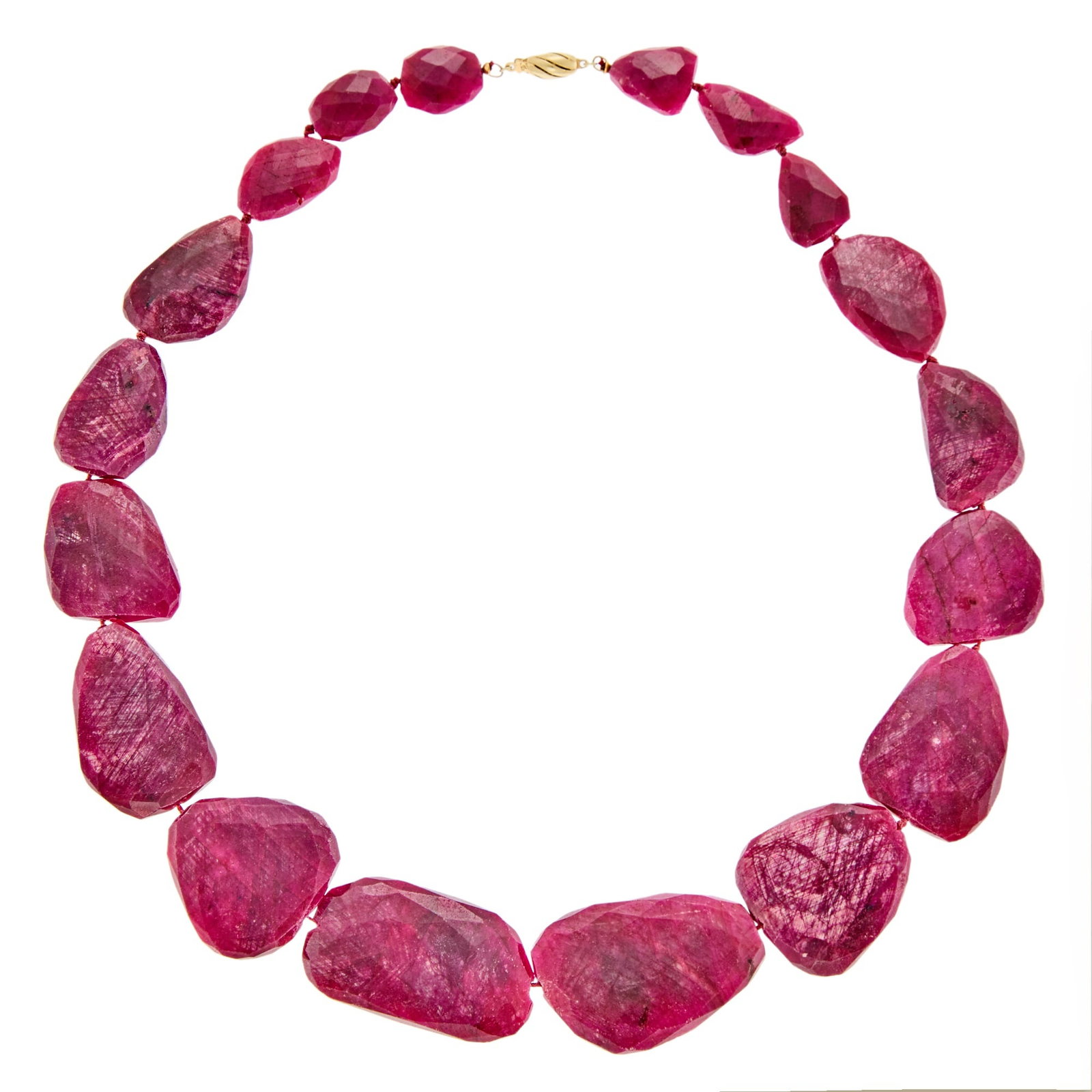 Ruby Bead Necklace with Gold Clasp (1 of 1)