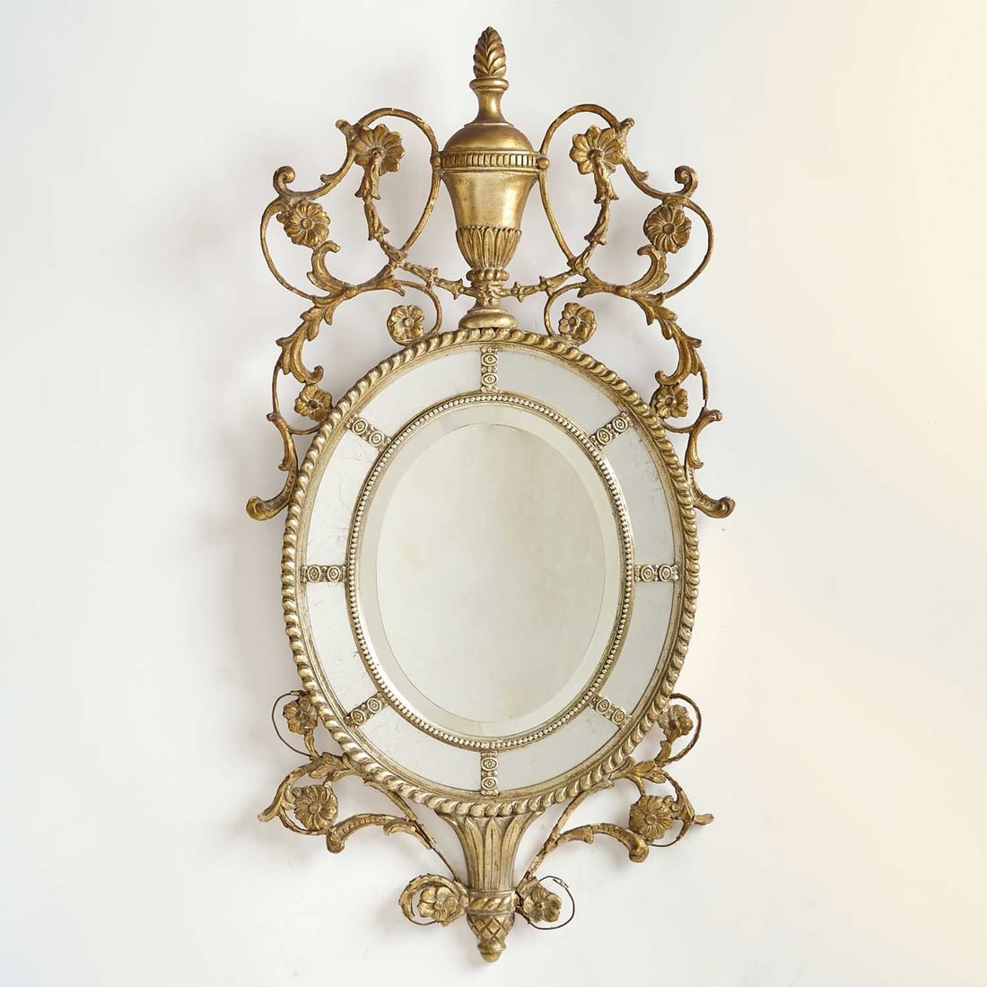 Neoclassical Style Carved Giltwood and Gesso Mirror (1 of 3)
