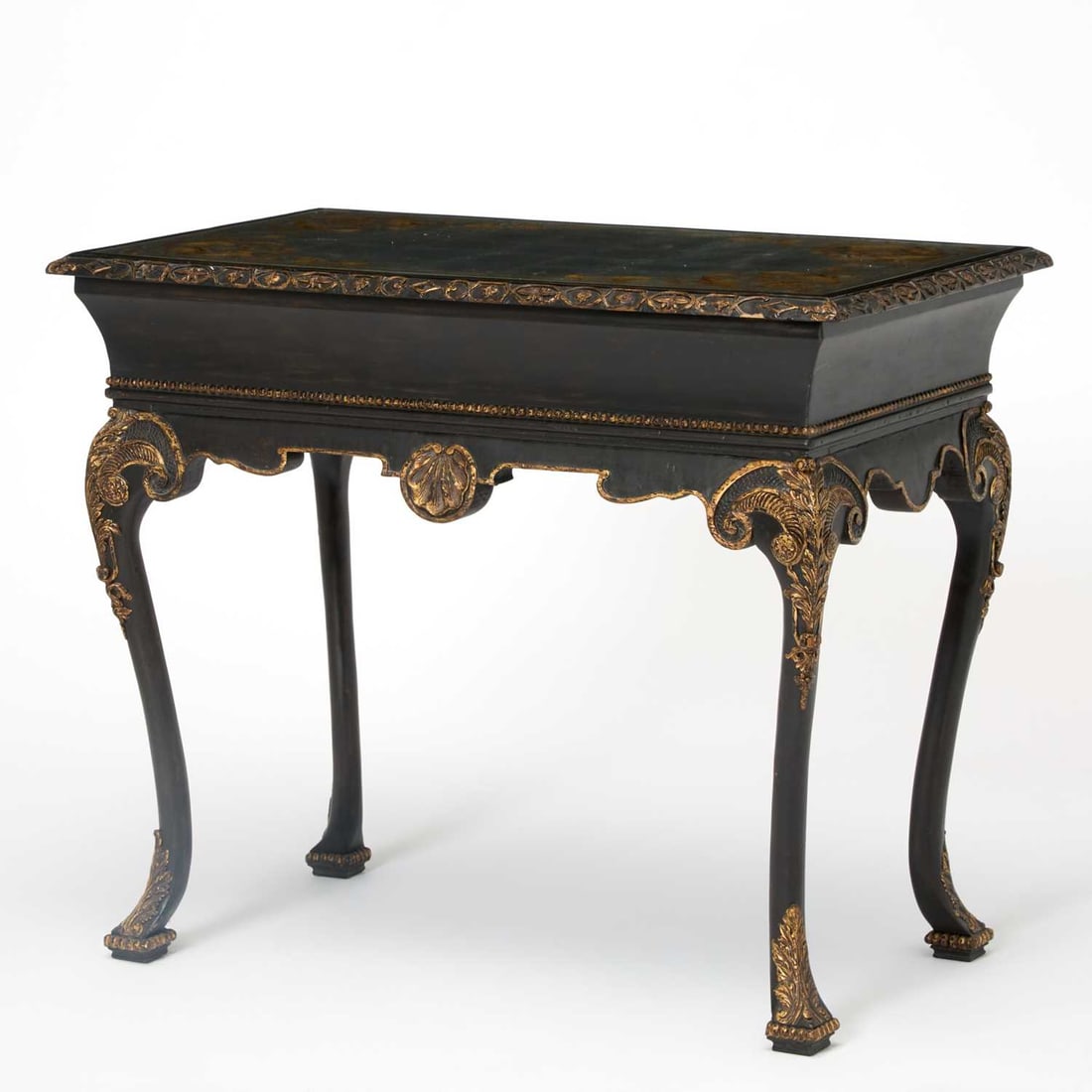 Italian Rococo Style Parcel-Gilt and Painted Wood Table (1 of 7)