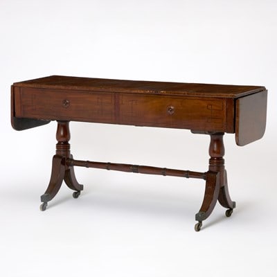 Regency Mahogany Drop Leaf Sofa Table - 6