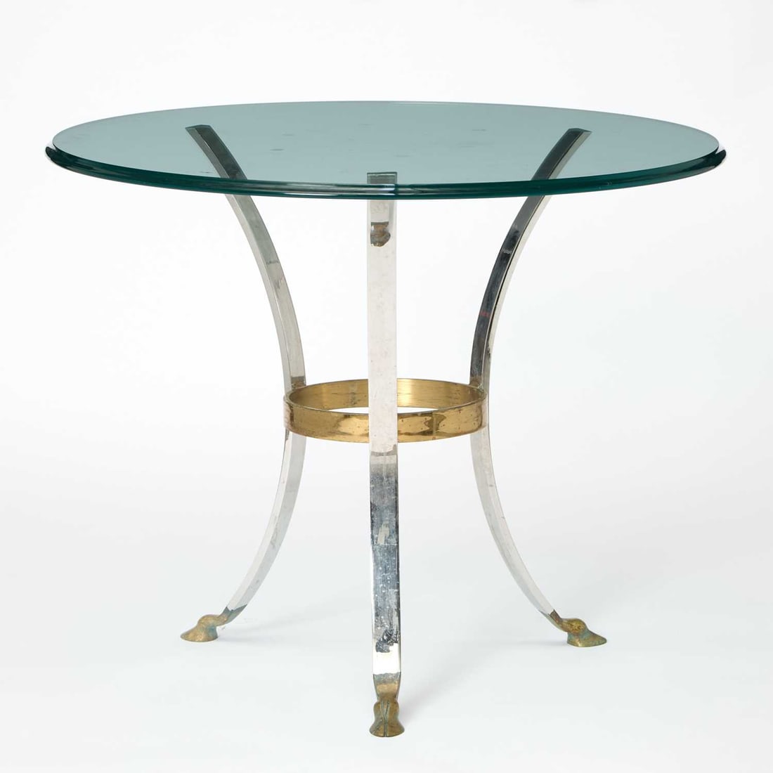 Maison Jansen Style Glass Top Brass and Metal Center Table (1 of 4)