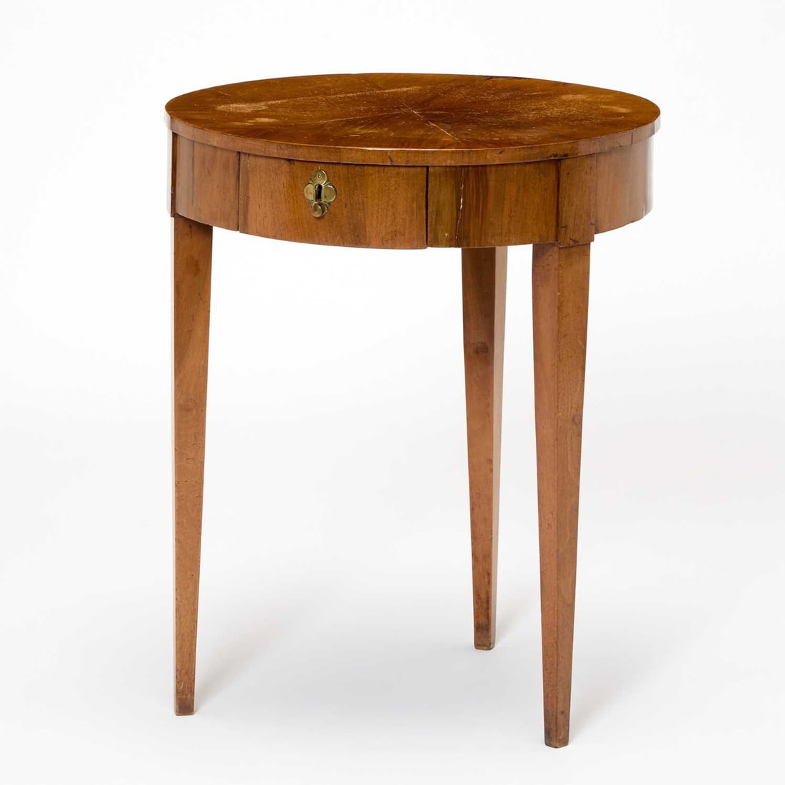 Neoclassical Fruitwood Side Table with One Drawer (1 of 4)