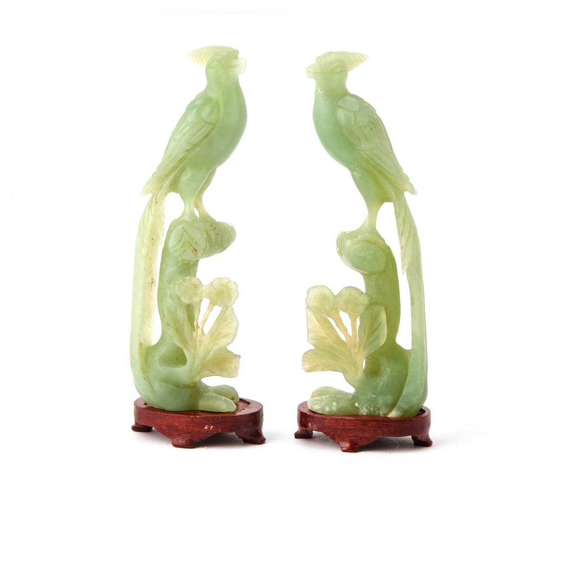 A Pair of Chinese Hardstone Birds 20th Century (1 of 2)
