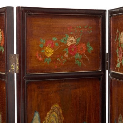 Chinese Painted Six-Panel Screen - 2