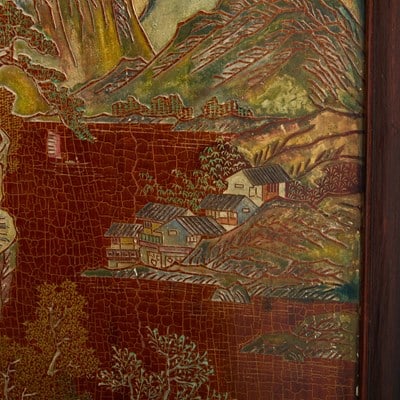 Chinese Painted Six-Panel Screen - 4