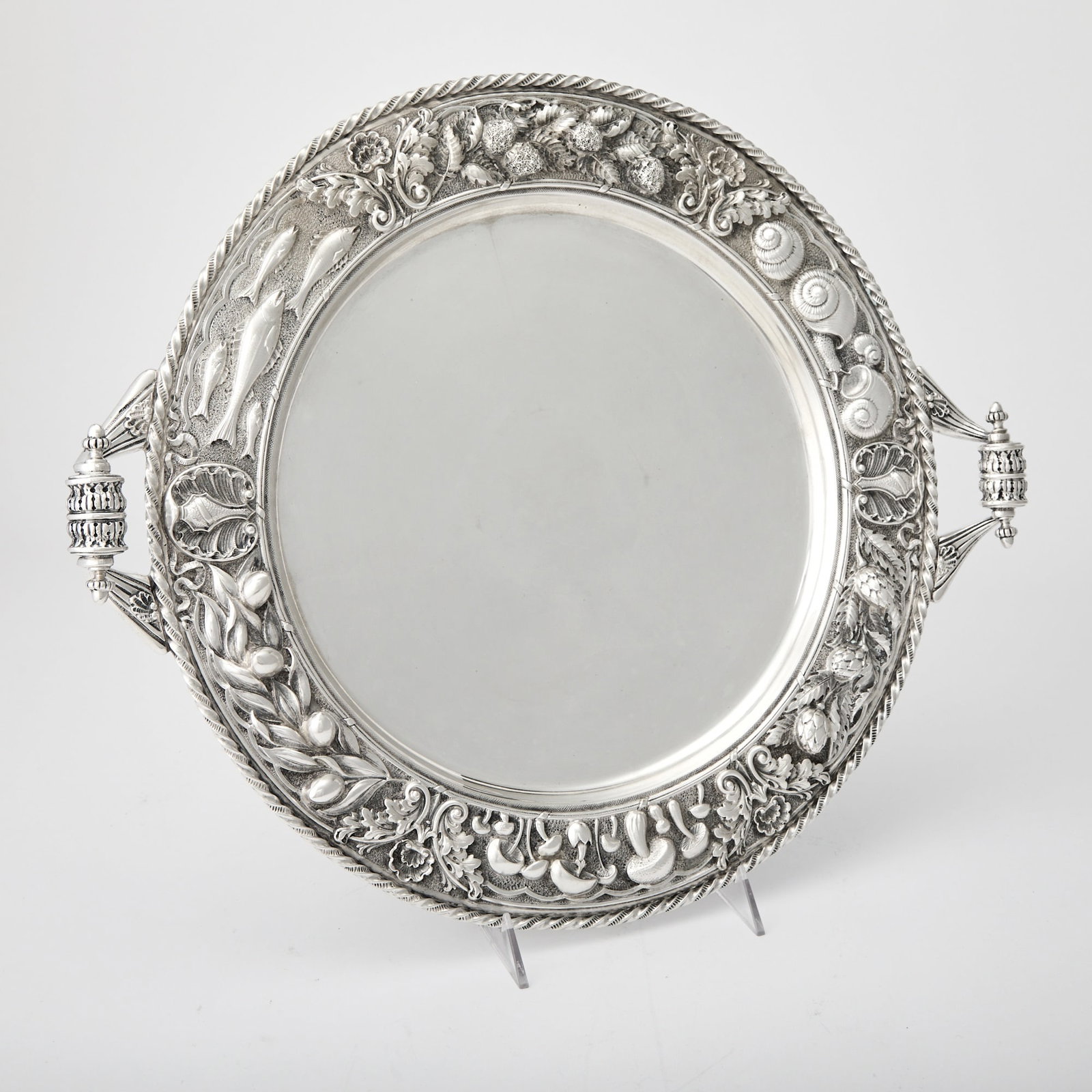 Continental Silver Two Handled Tray - 2