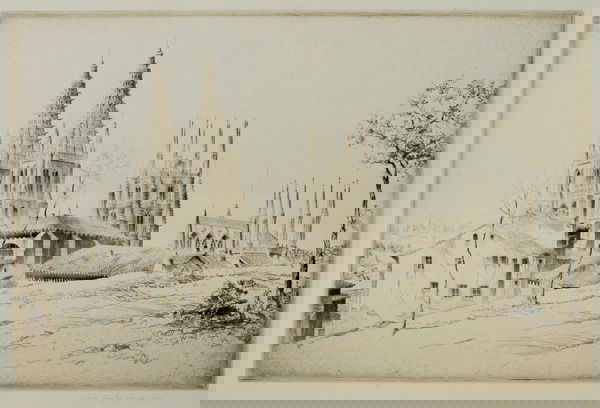 John Taylor Arms BURGOS; ALBI; BAND OF HOPE Etchi: John Taylor Arms BURGOS; ALBI; BAND OF HOPE (FLETCHER 142; 190; 220) Etchings, 1924 (2) and 1929, respectively, signed, dated, the third inscribed Demonstration plate, etched for the "Band of Hope" in