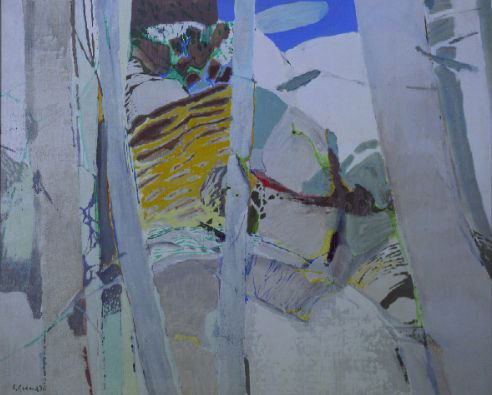 47: Gabriel Godard French, b.1933: Gabriel Godard French, b.1933 ARBRES GRIS Signed G. Godard and dated 71 (ll) Oil on canvas 32 x 39 1/2 inches (81.3 x 100.4 cm.) Provenance: David B. Findlay Galleries, New York