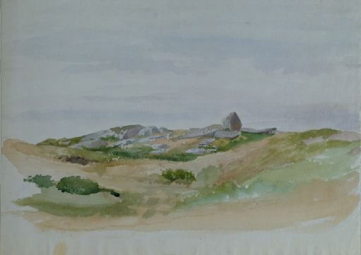 306: Peter Moran 1841-1914 ROCKY LANDSCAPE: Peter Moran 1841-1914 ROCKY LANDSCAPE Pencil and watercolor on paper 11 x 15 1/8 inches Provenance: Kennedy Galleries, Inc., New York