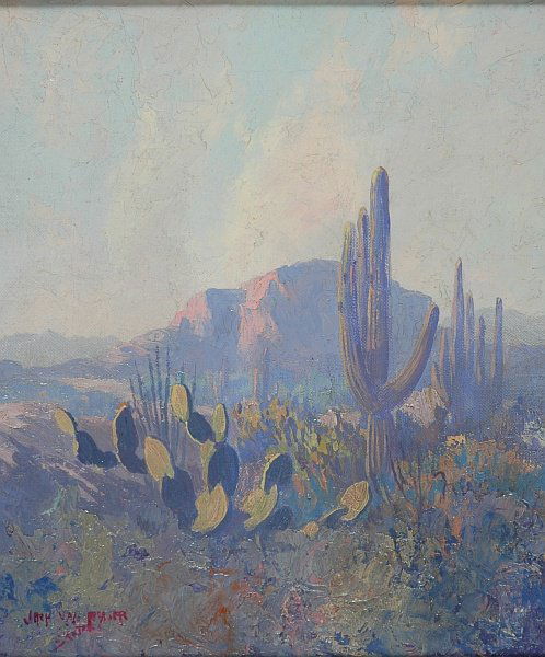 Jack Van Ryder 1898-1968 CACTUS STUDY, circa 1925: Jack Van Ryder 1898-1968 CACTUS STUDY, circa 1925 Signed Jack Van Ryder and inscribed Sketch (ll) Oil on canvas 12 x 10 inches