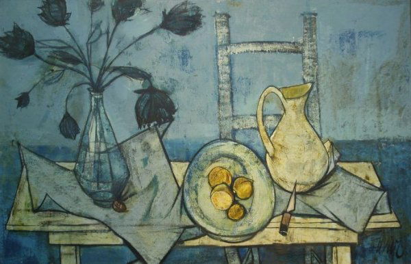 Charles Levier French, 1920-2004 4 CITRONS: Charles Levier French, 1920-2004 4 CITRONS Signed Levier (lr); inscribed as titled and signed C. Levier on the reverse Oil on canvas 29 x 44 1/2 inches Provenance: Van Diemen-Lilienfe