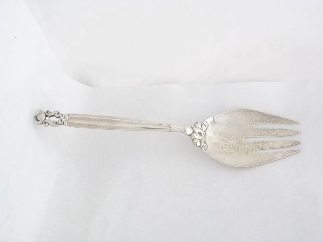 Georg Jensen Sterling Silver Meat Fork Acorn Pattern (1 of 3)