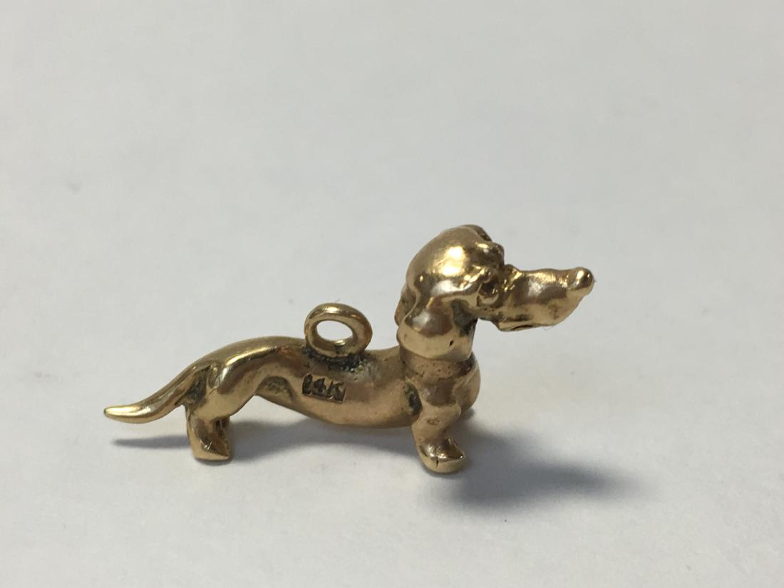 Vintage 14K Gold Dachshund Charm (1 of 2)