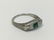 Art Deco 18K Gold Emerald & Diamond Solitaire Ring - 2