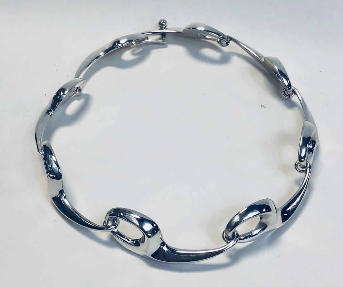 Bent K  Denmark Modernist Sterling Silver Necklace (1 of 4)