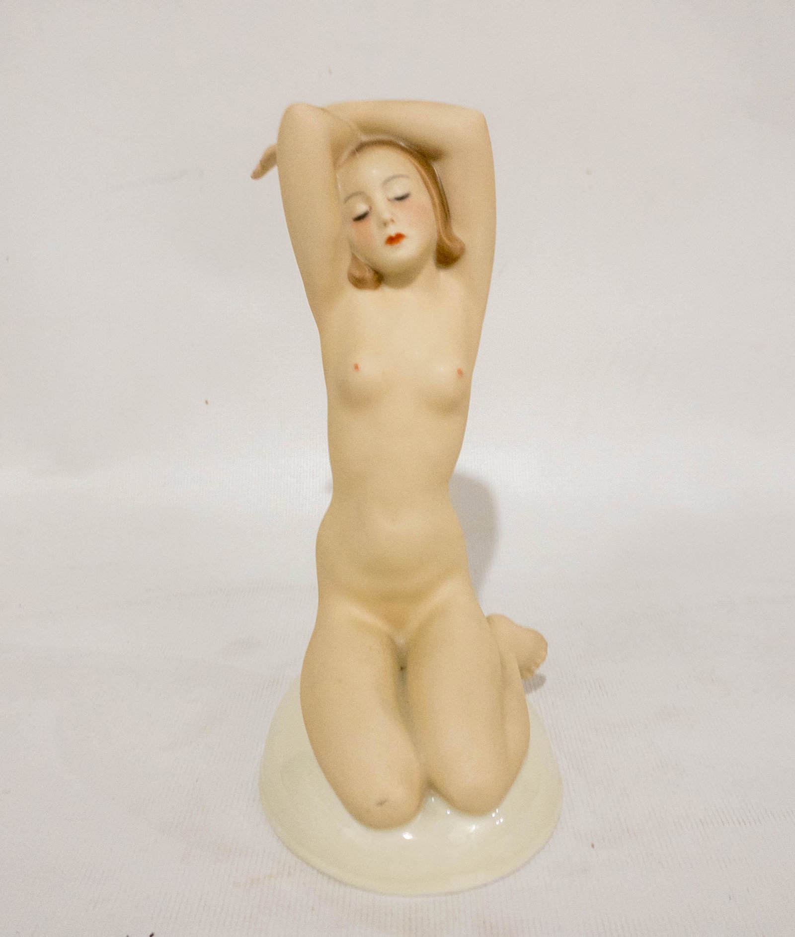 Czechoslovakia Nude Porcelain Figurine: Perken Hammer Art China nude figurine. Marked on bottom. 7" high x 3.5" wide