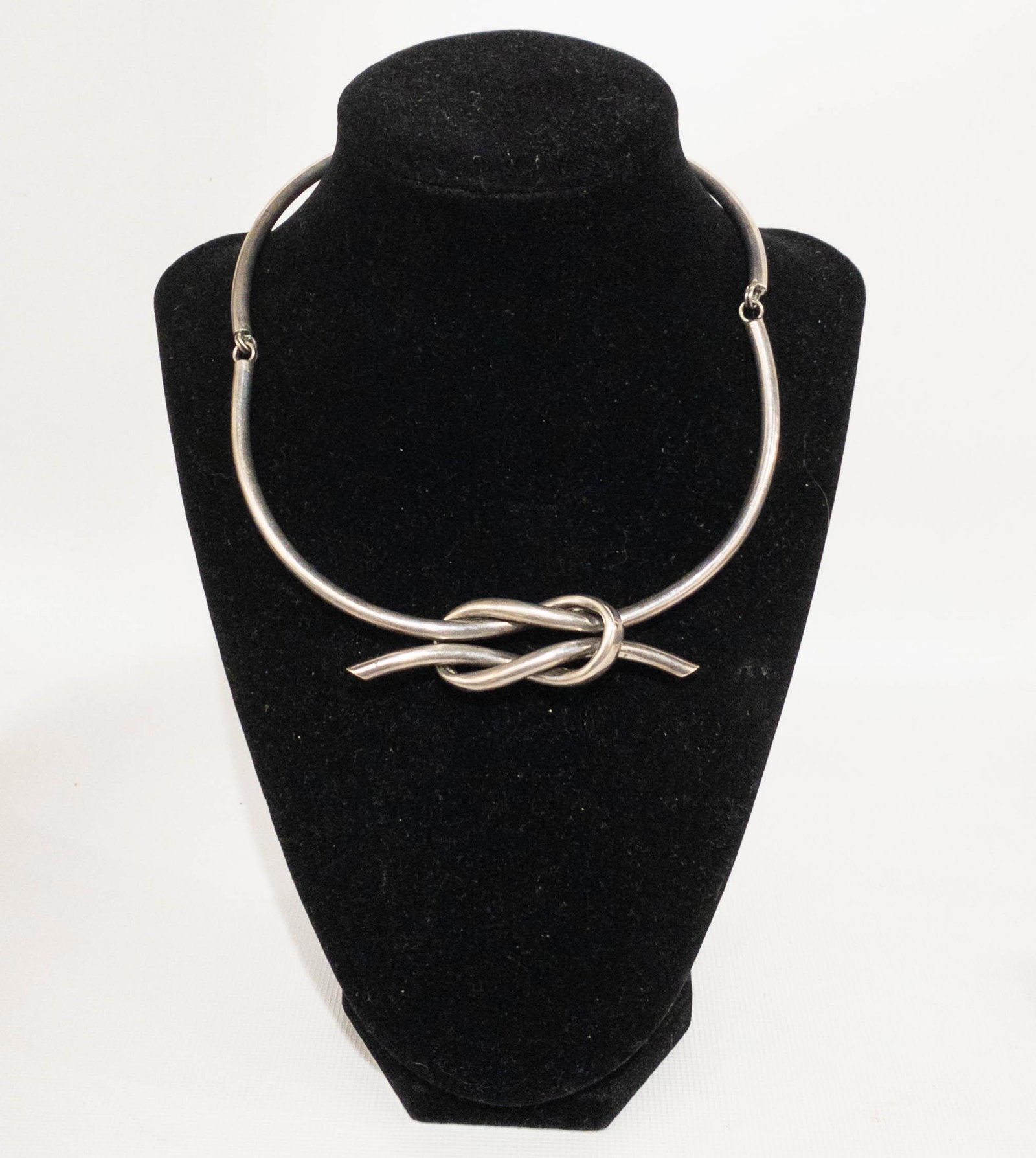 Mexican Sterling Silver Love Knot Necklace Choker: Description coming soon