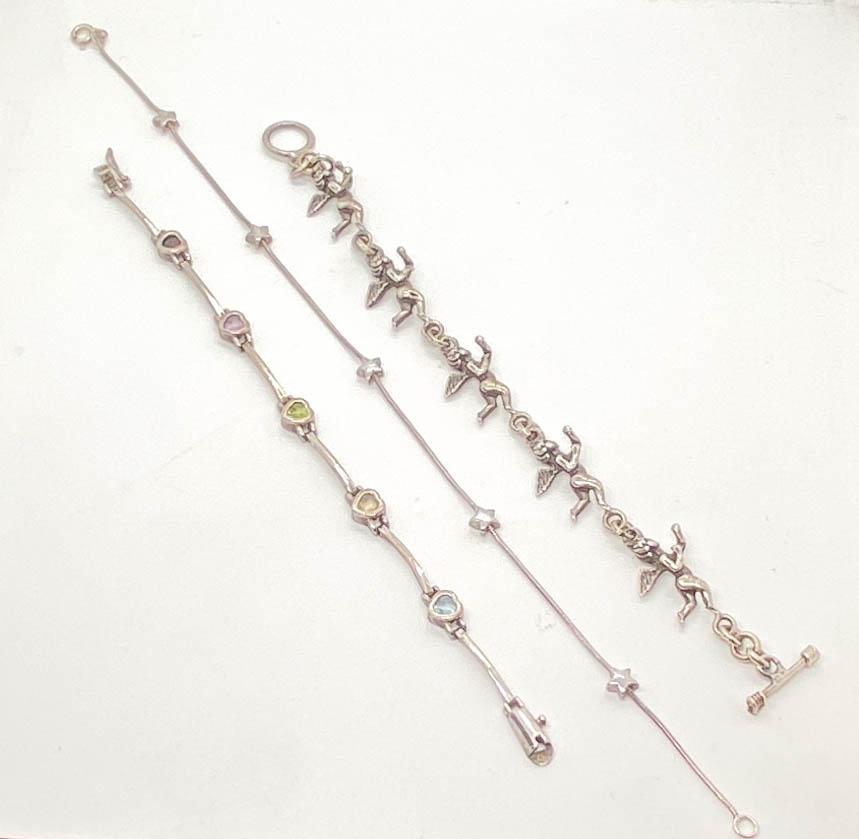 Sterling Silver Multi Stone Anklet Bracelets (1 of 5)