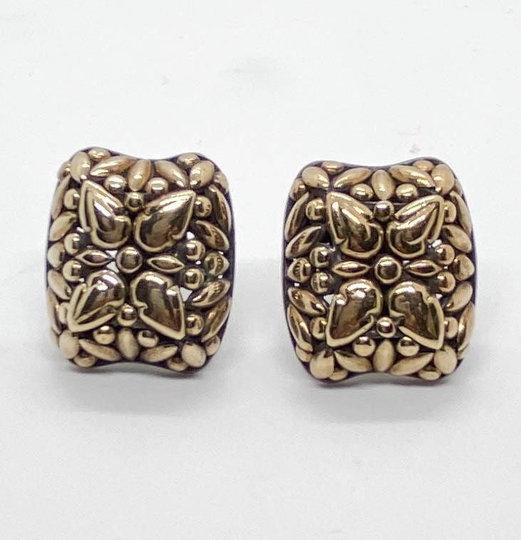 John Hardy Dot Earrings Signed Sterling 18k (1 of 5)