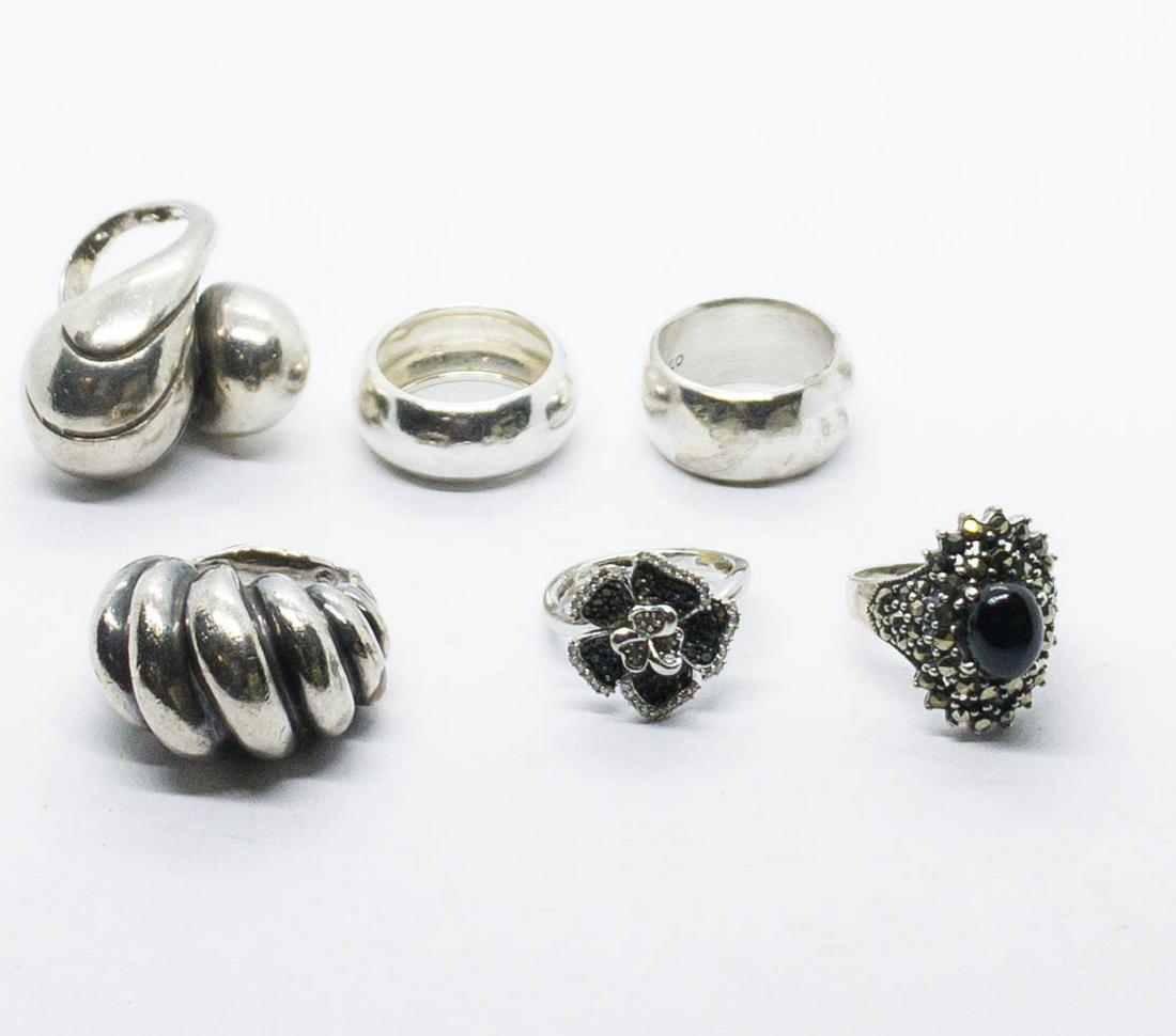 Lot of 6 Sterling Silver Rings (1 of 9)