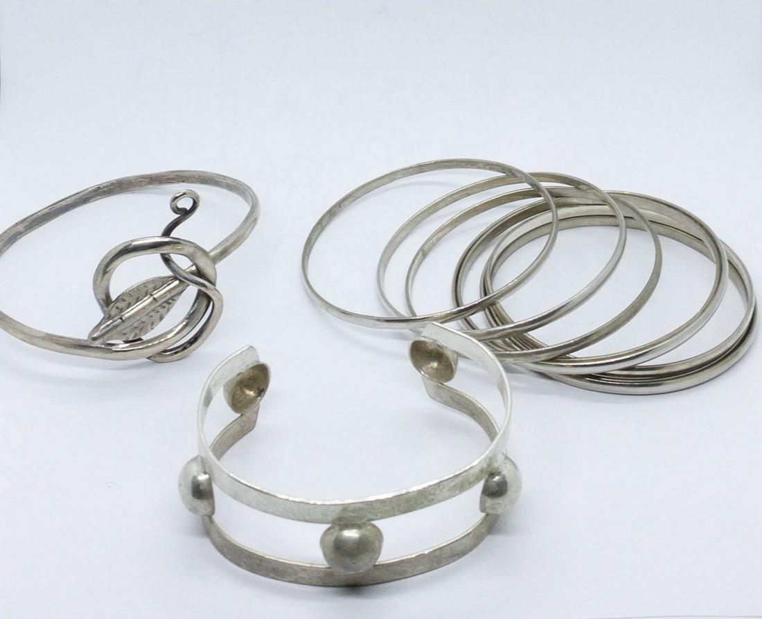 Sterling Silver Bangle Cuff Bracelets 925 & 725 (1 of 7)