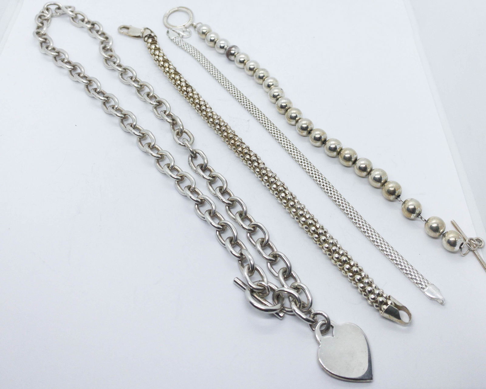 Lot of  Sterling Silver Bracelets & Necklace (1 of 8)