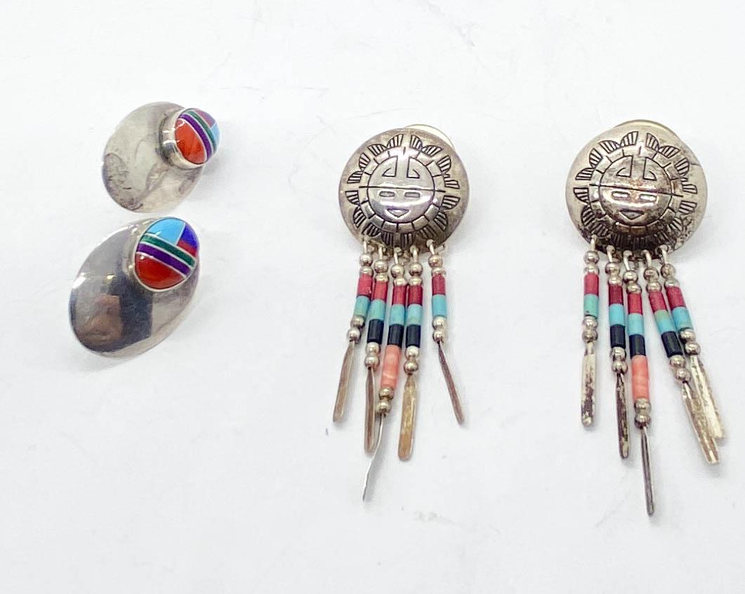 Sterling Earrings Native American Ella Peter (1 of 6)